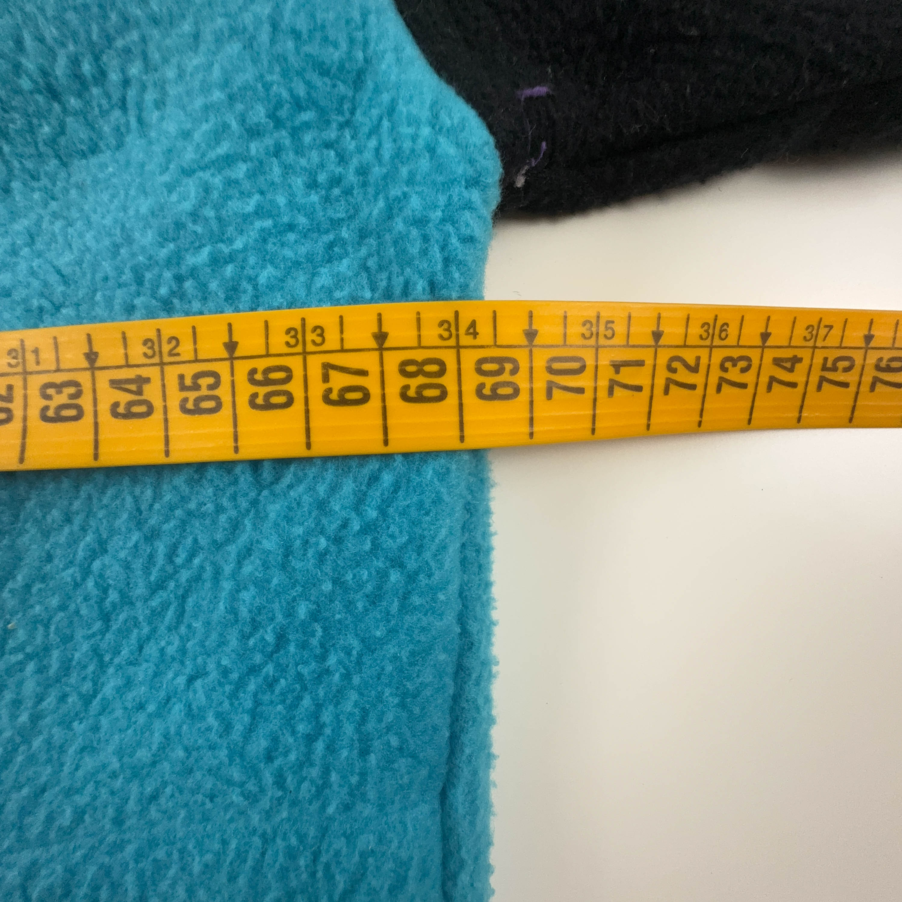 Pile Vintage multicolore quarter zip anni 80 90 - Taglia XL uomo