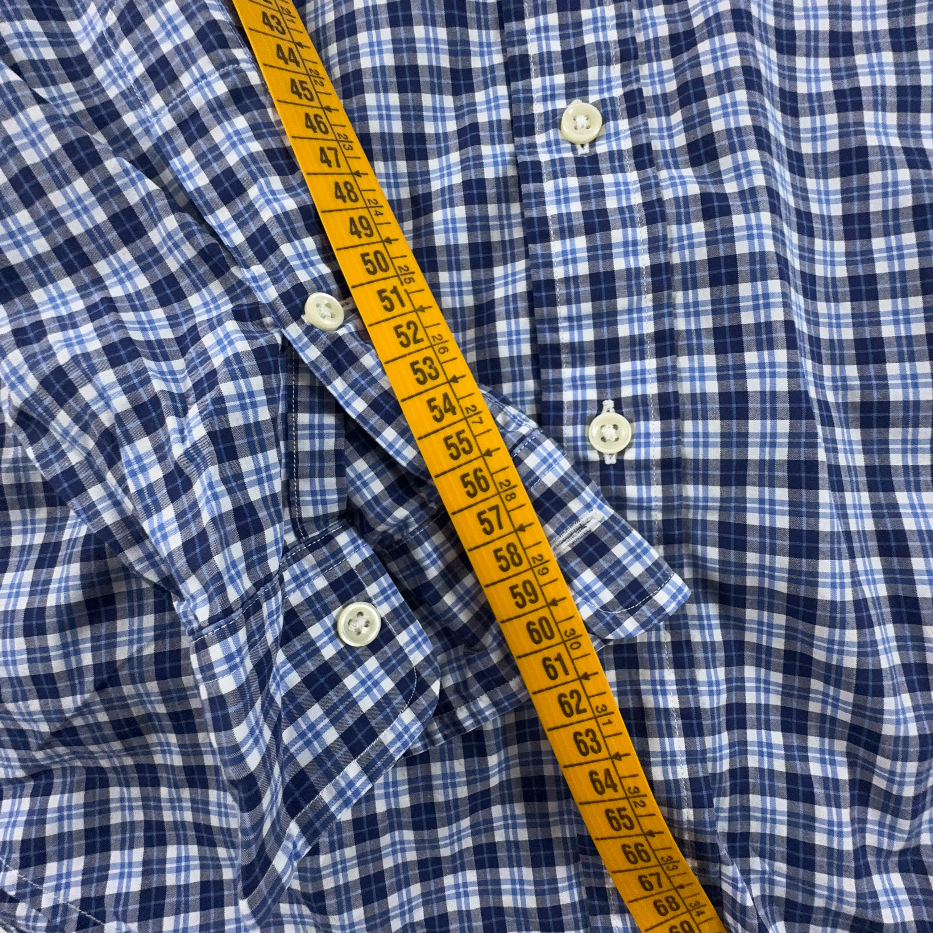 Camicia Ralph Lauren a quadri azzurra e blu slim fit - Taglia S uomo