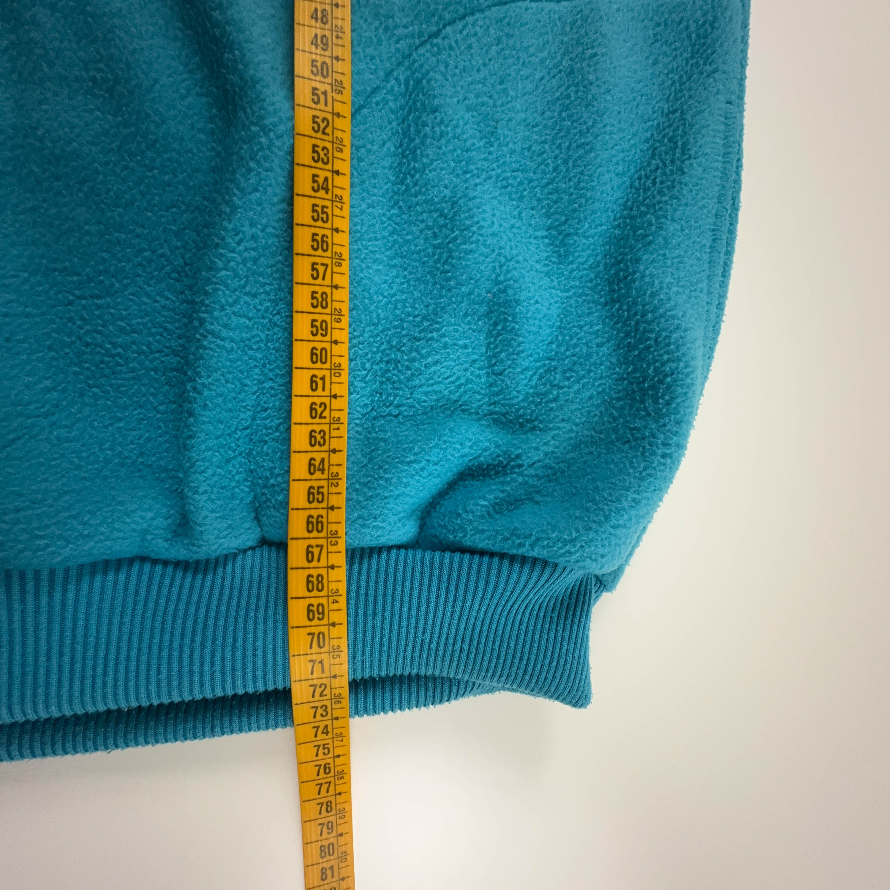 Pile Vintage multicolore quarter zip anni 80 90 - Taglia XL uomo