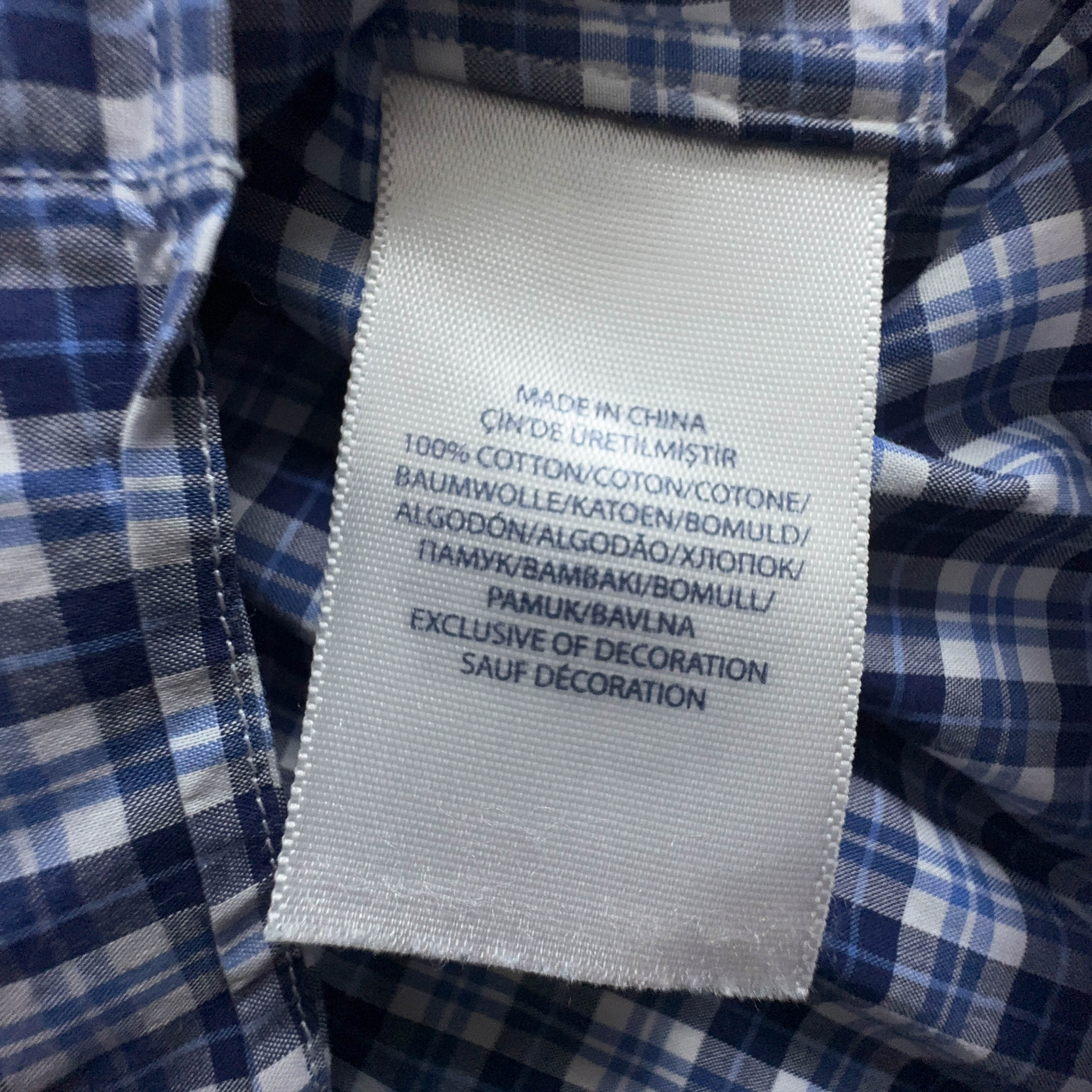 Camicia Ralph Lauren a quadri azzurra e blu slim fit - Taglia S uomo