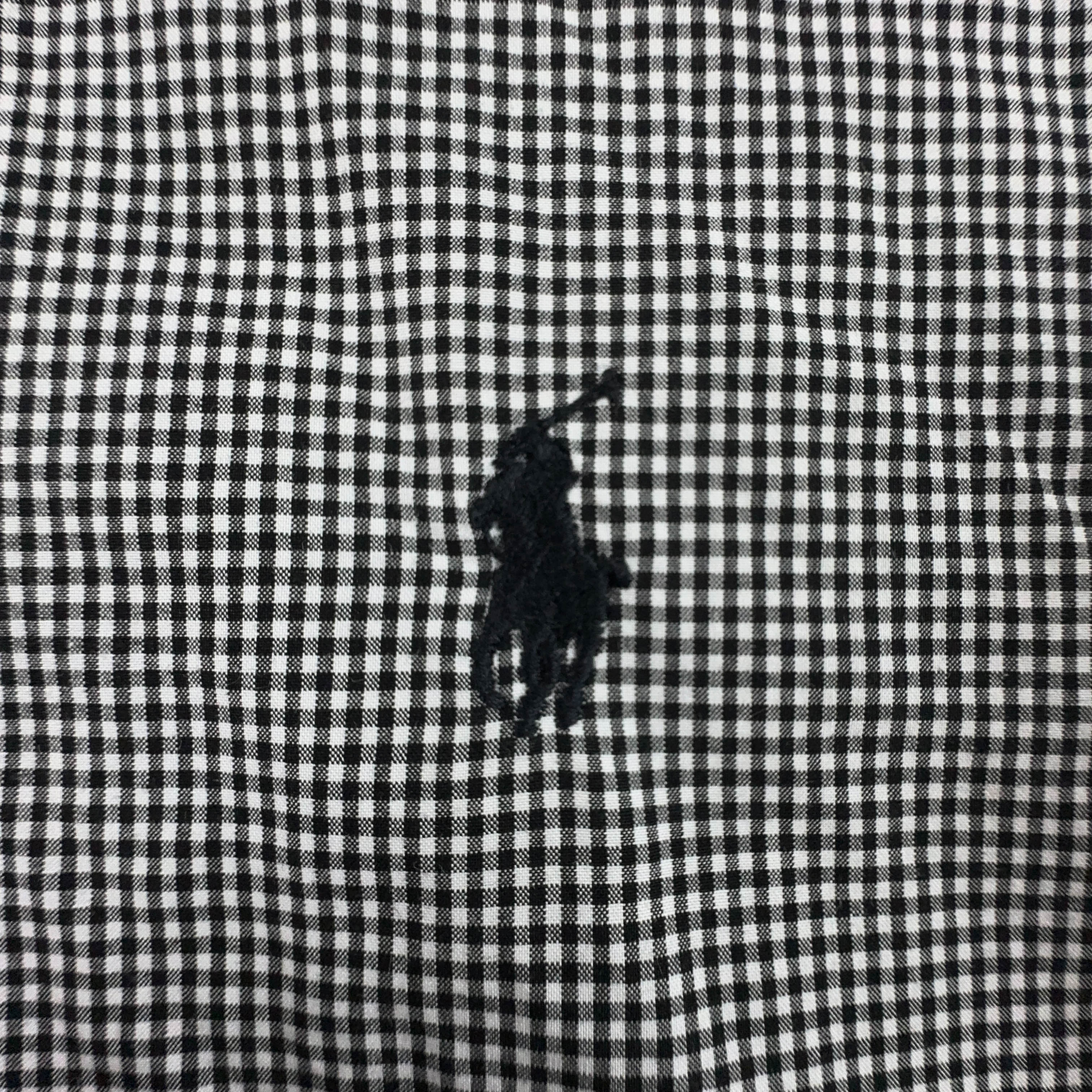 Camicia Ralph Lauren a quadri grigia e bianca slim fit - Taglia S uomo