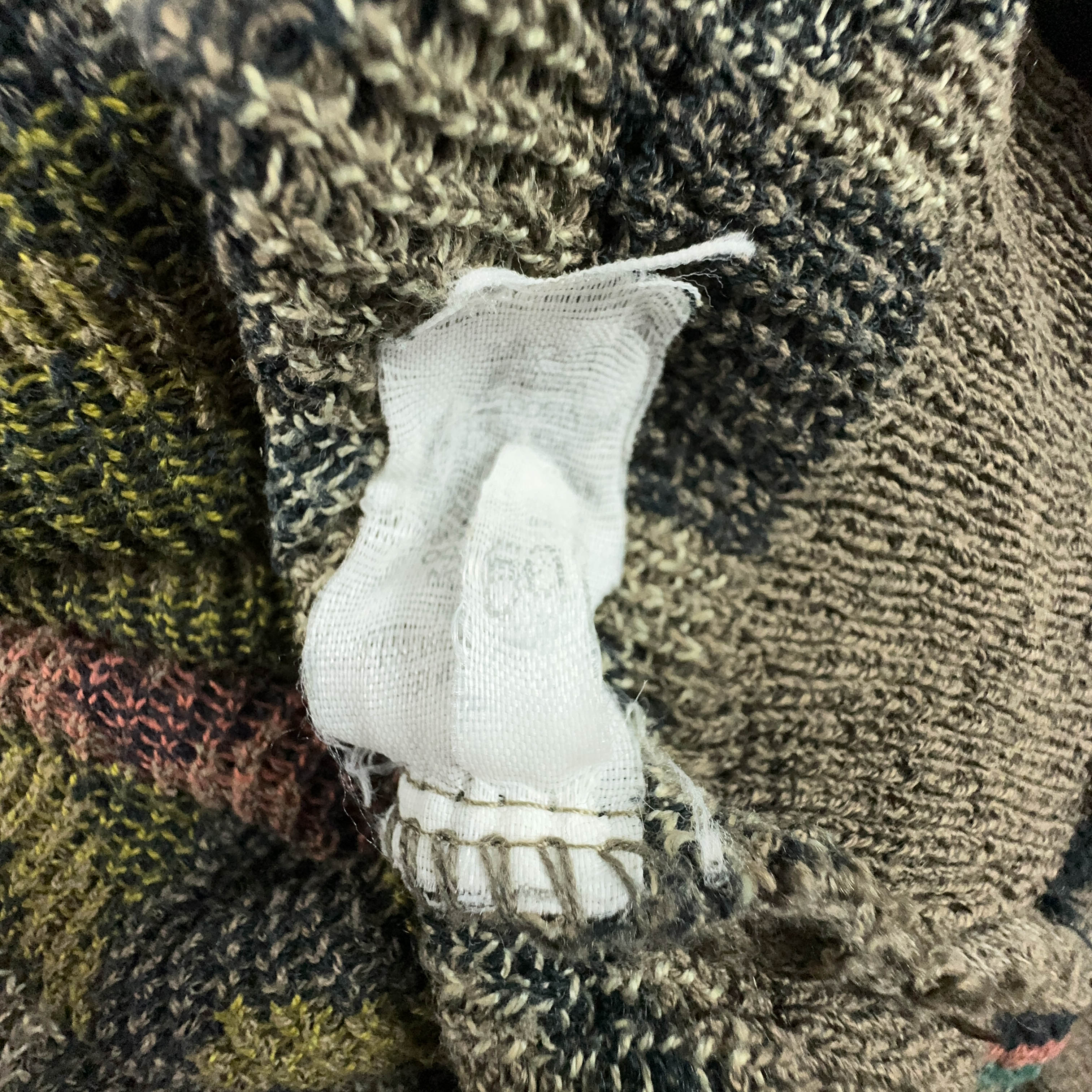 Maglione Vintage leggero a girocollo a fantasia verde misto cotone - Taglia 50 uomo