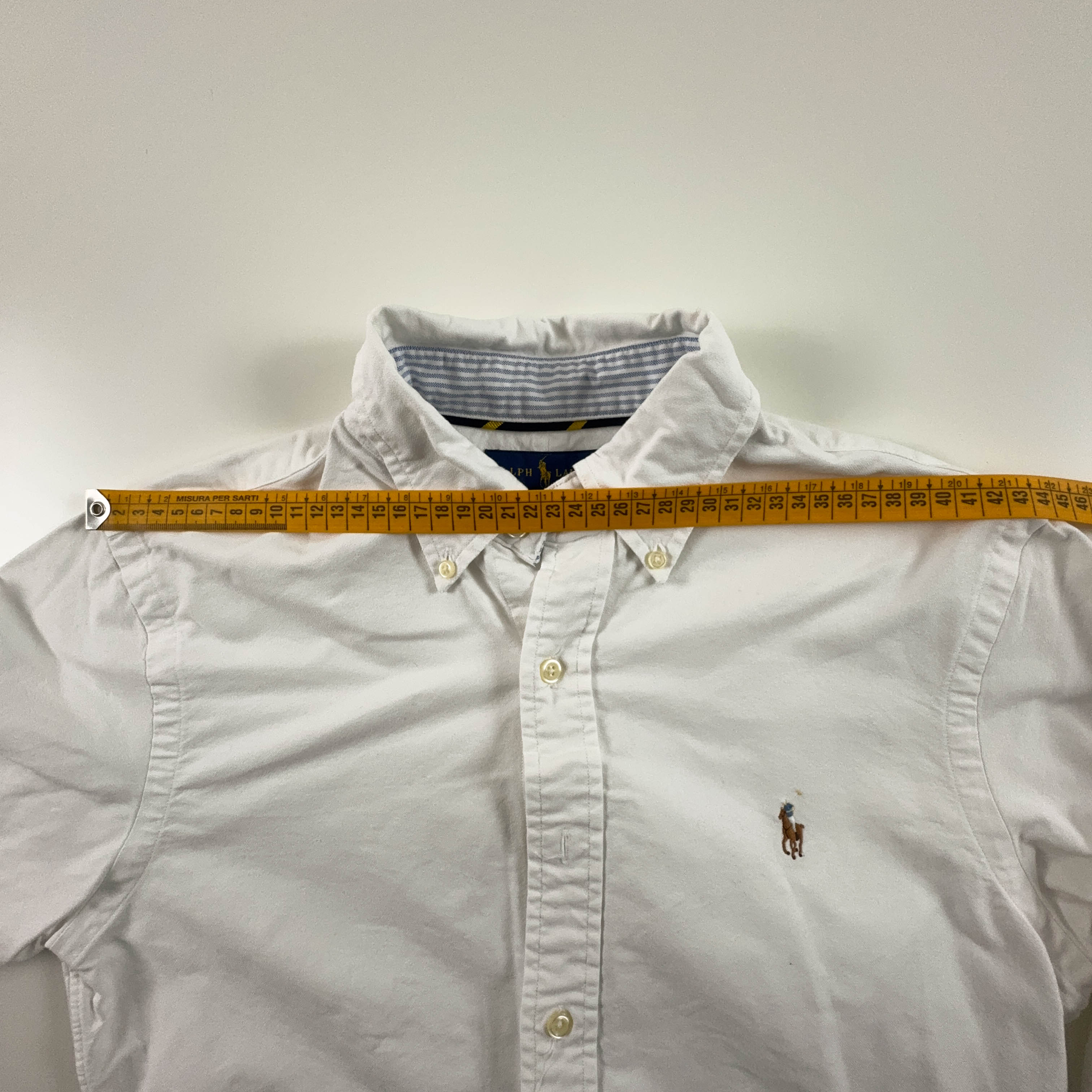 Camicia Ralph Lauren bianca tinta unita slim fit - Taglia S uomo
