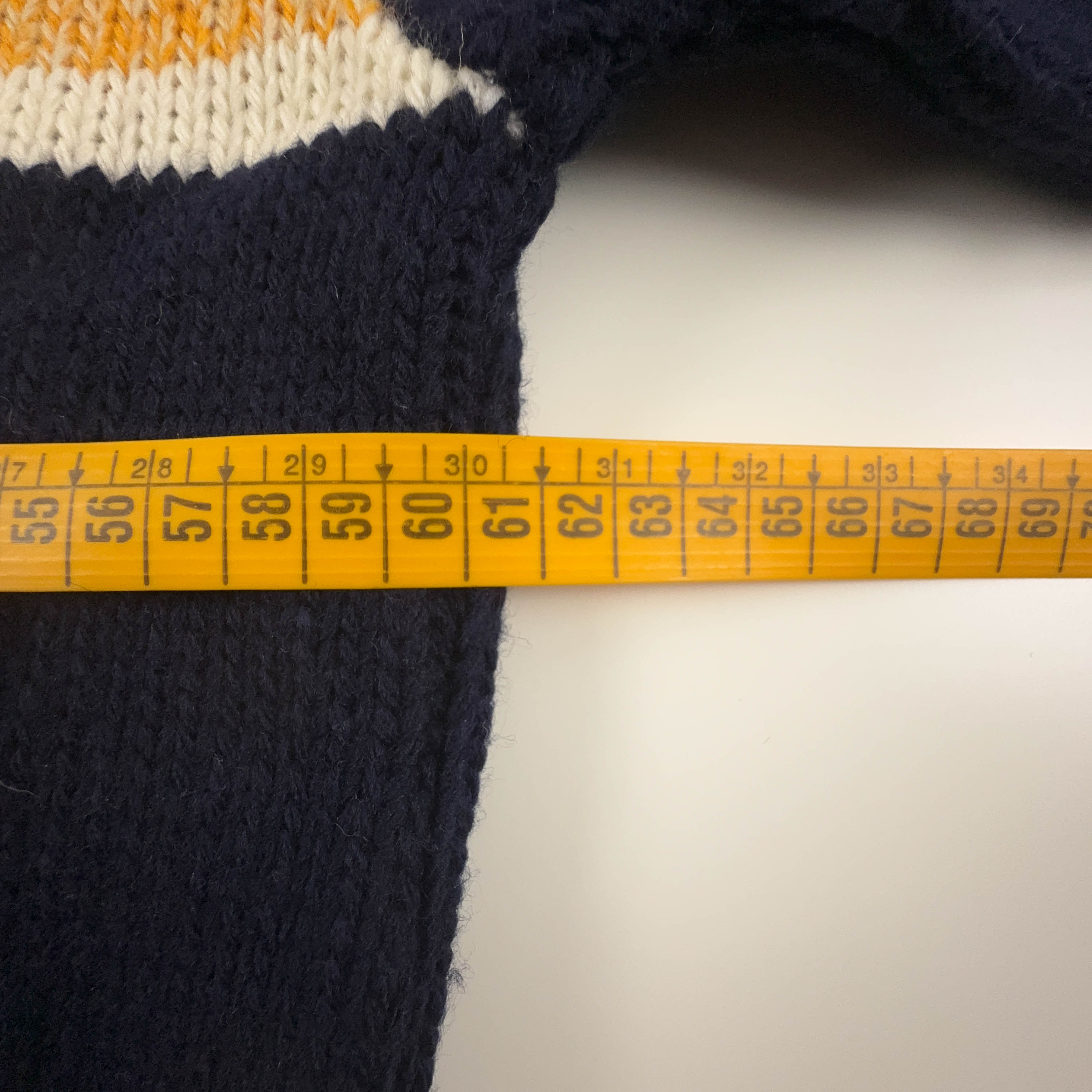 Cardigan Vintage rosso giallo blu 40% lana anni 80 90 - Taglia M/L uomo