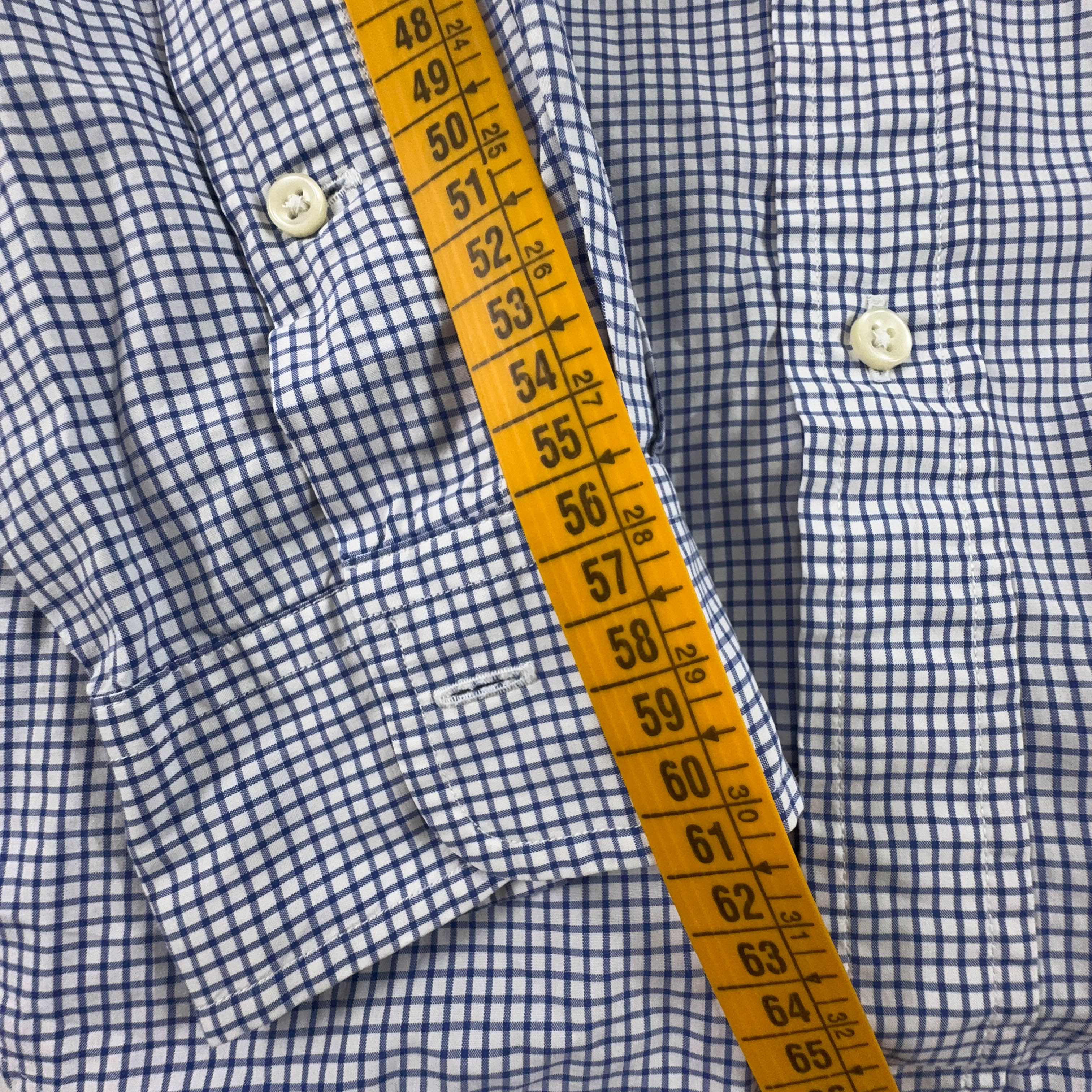 Camicia Ralph Lauren a quadri blu e bianca slim fit - Taglia S uomo