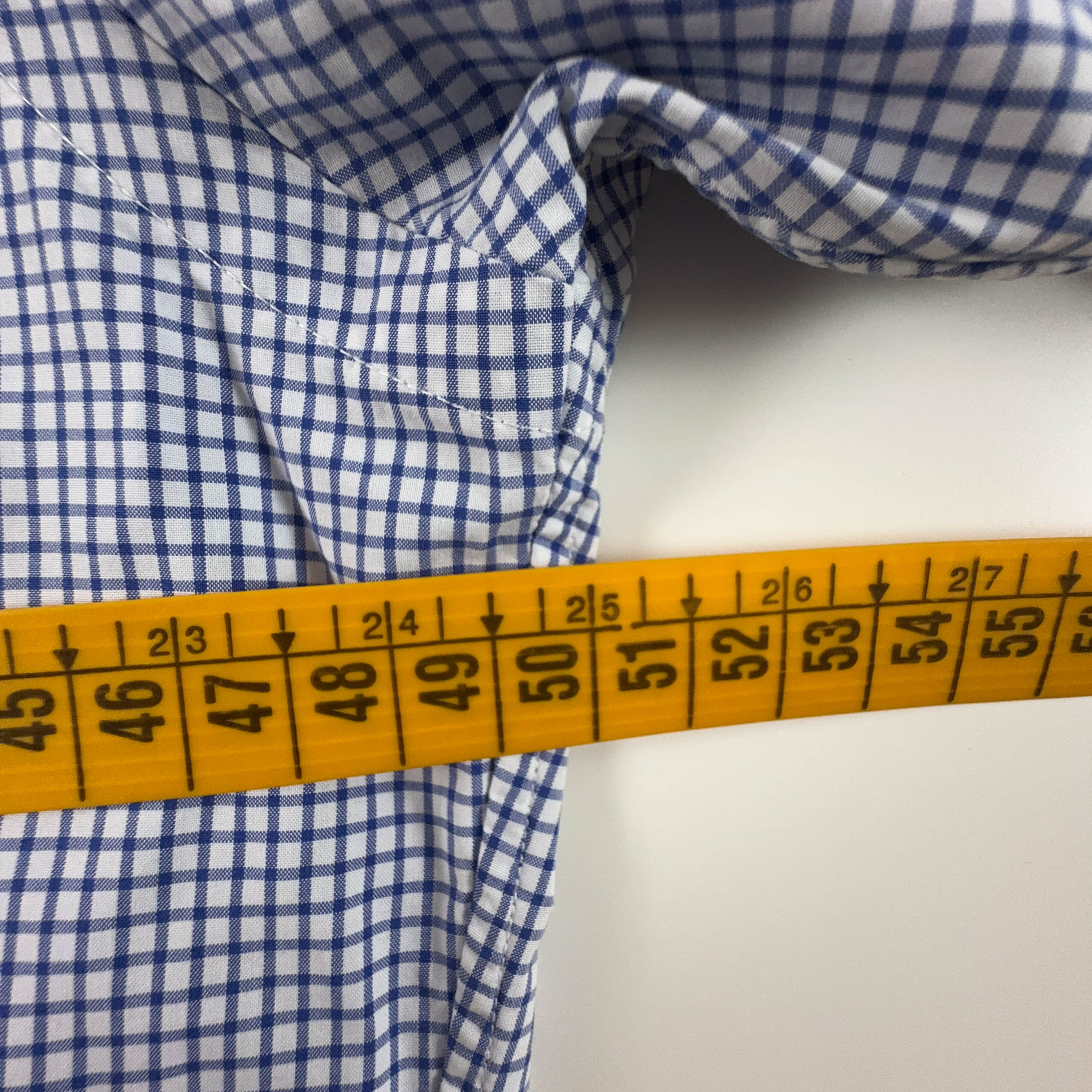 Camicia Ralph Lauren a quadri blu e bianca slim fit - Taglia S uomo