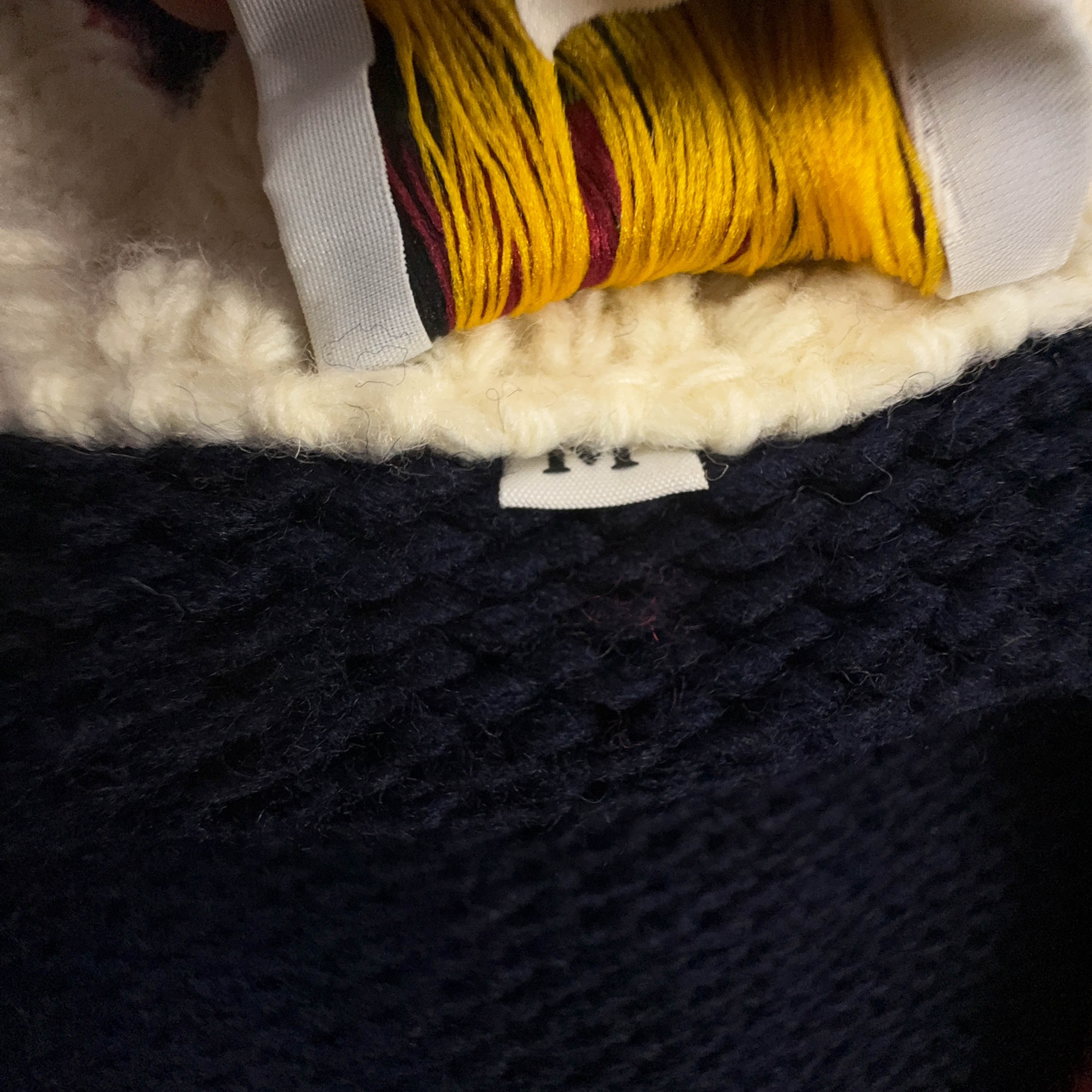 Cardigan Vintage rosso giallo blu 40% lana anni 80 90 - Taglia M/L uomo