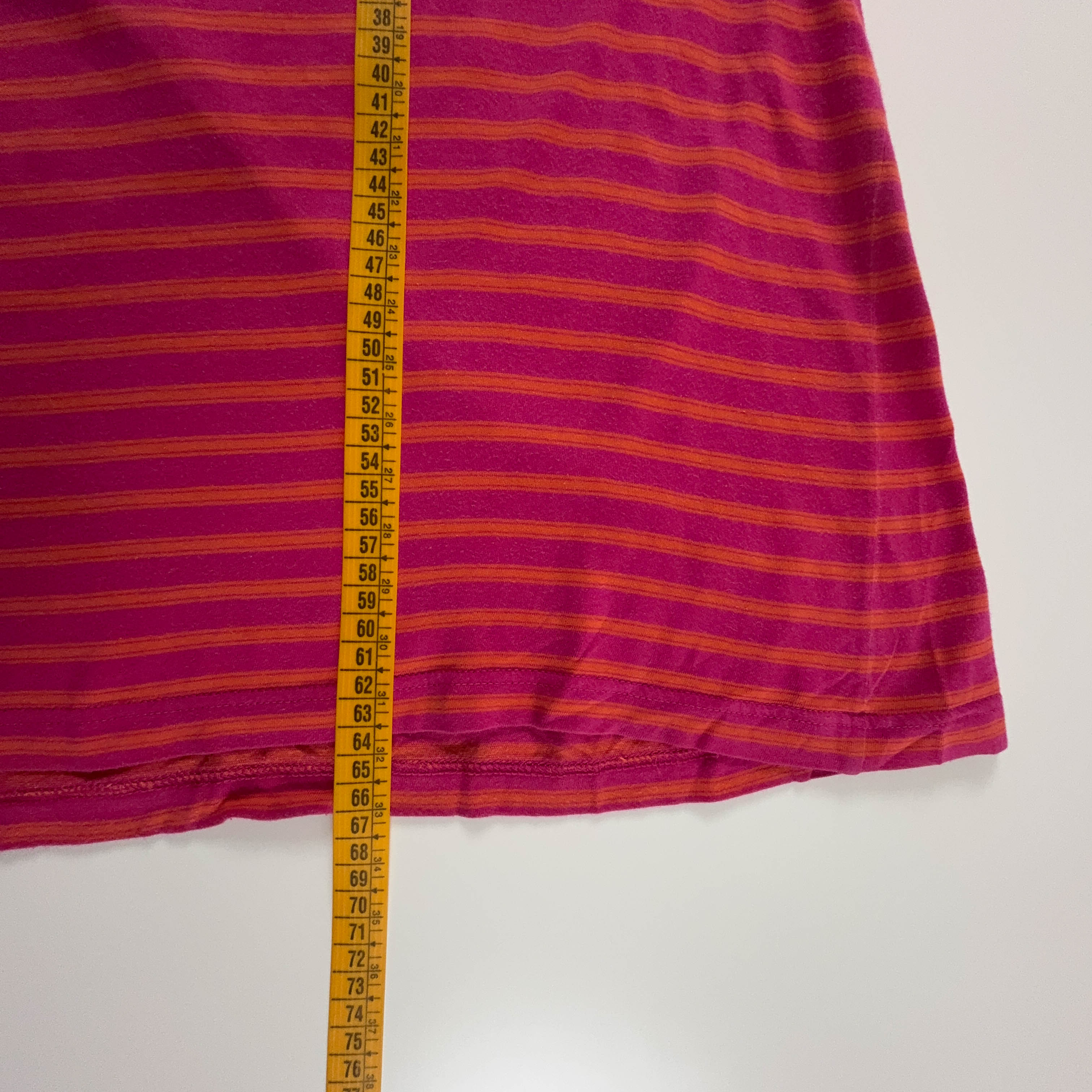 Lacoste Pink and Orange Striped Polo Shirt - Men's Size 6