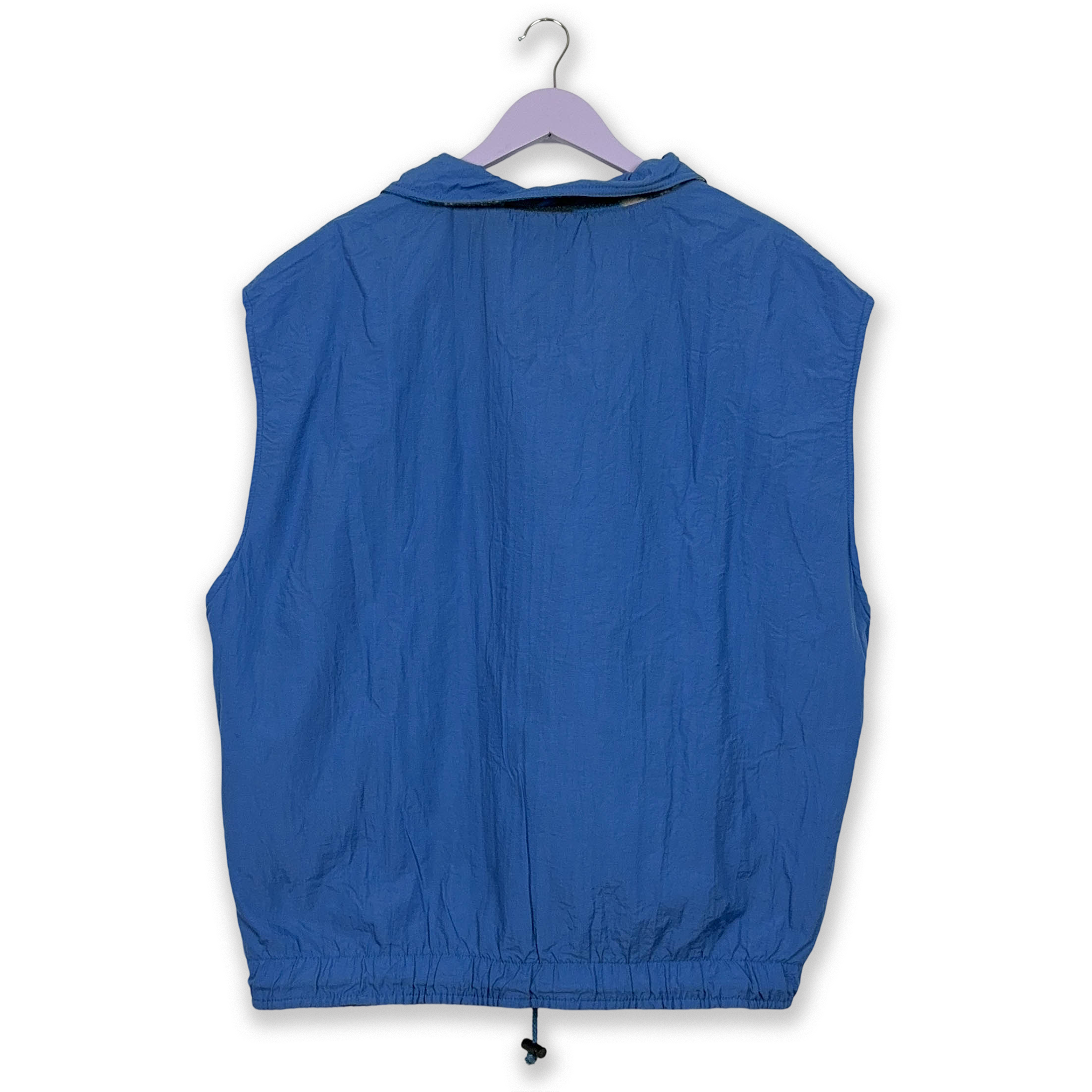 Vintage Hot Line Sleeveless Double Face Blue and Grey Full Zip Fleece - Size XL Men