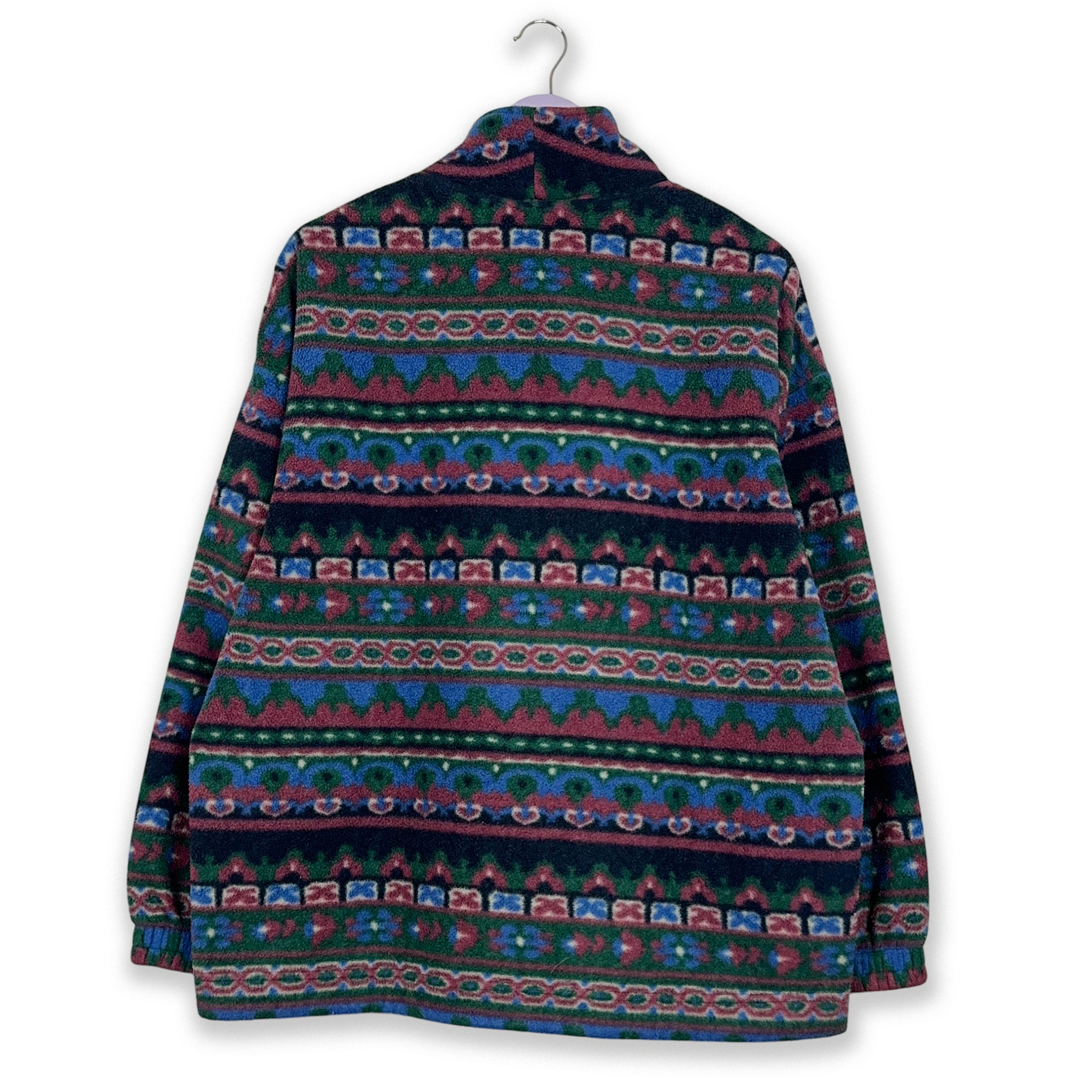 Fila Vintage Crewneck Pile with Bordeaux and Blue Stripes - Size I48 Men