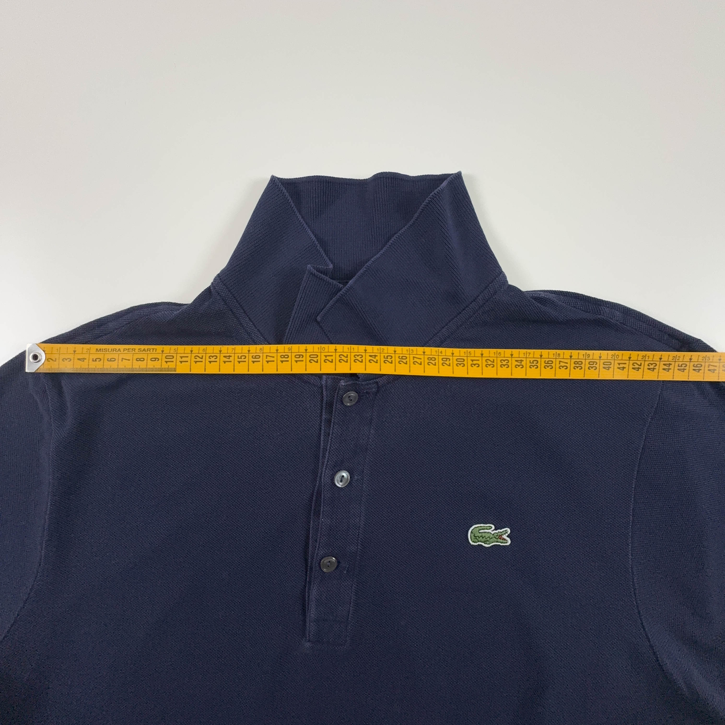 Lacoste Slim Fit Solid Color Dark Blue Polo Shirt - Men's Size 6