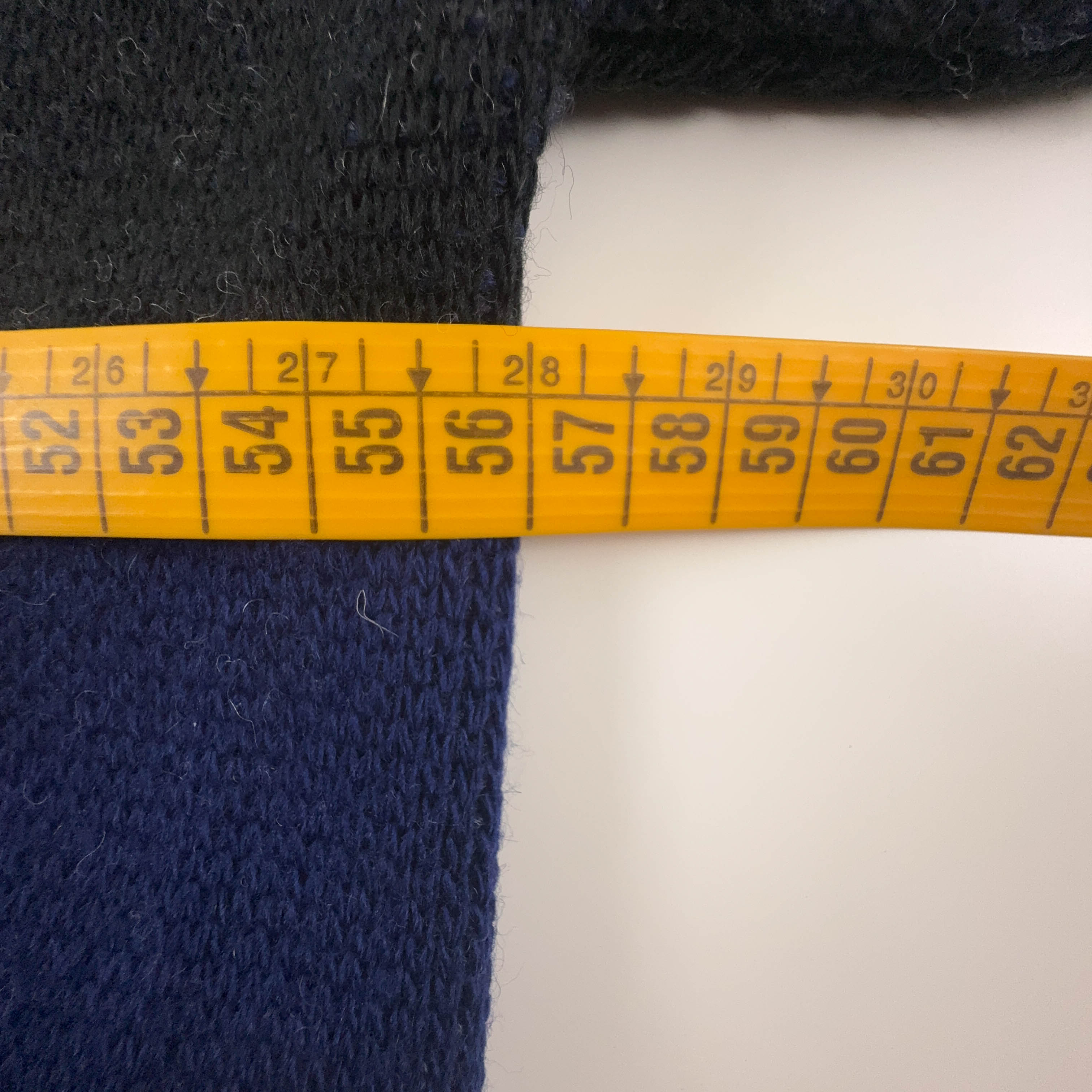 Cardigan Vintage blu geometrico astratto anni 80 90 - Taglia 48 uomo