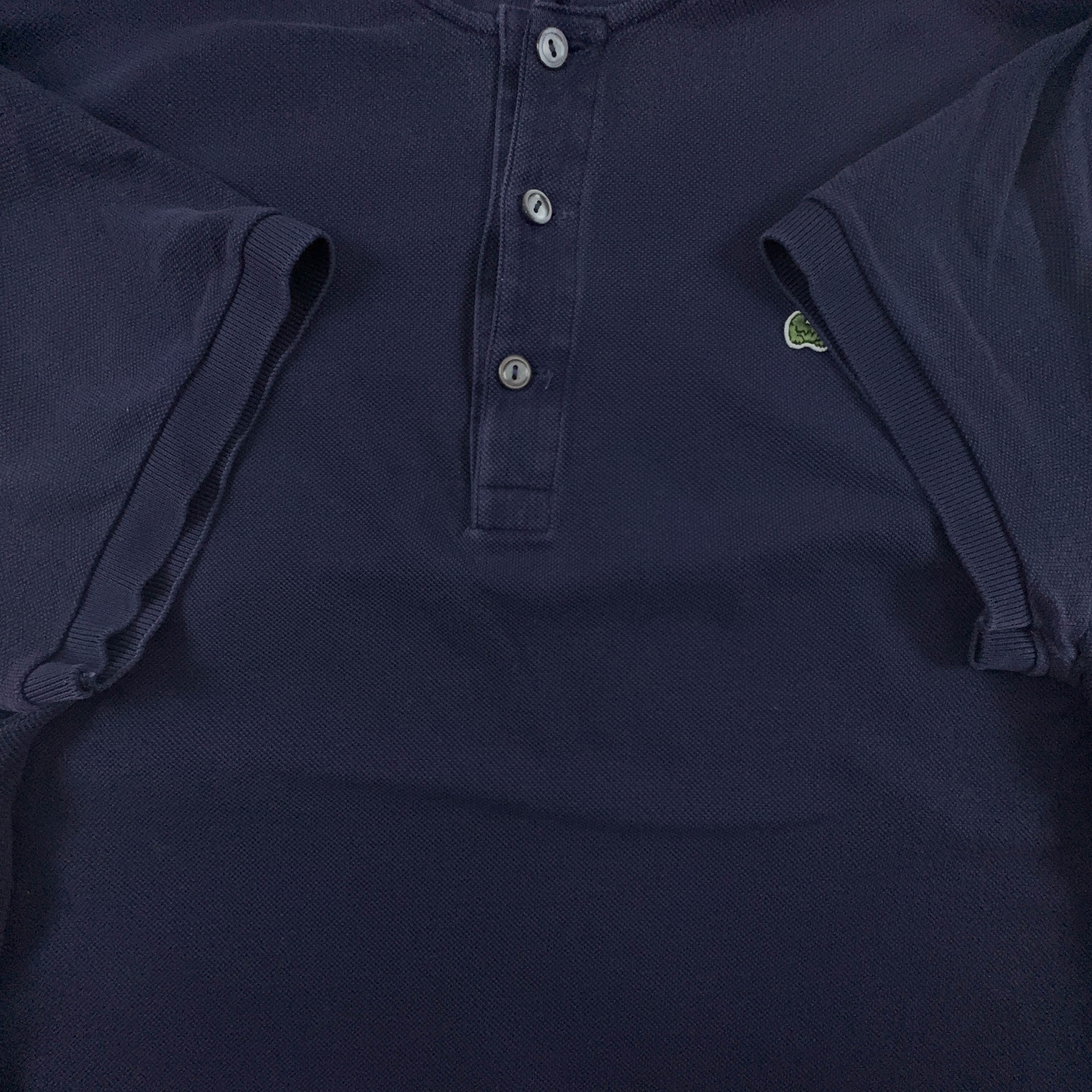 Lacoste Slim Fit Solid Color Dark Blue Polo Shirt - Men's Size 6