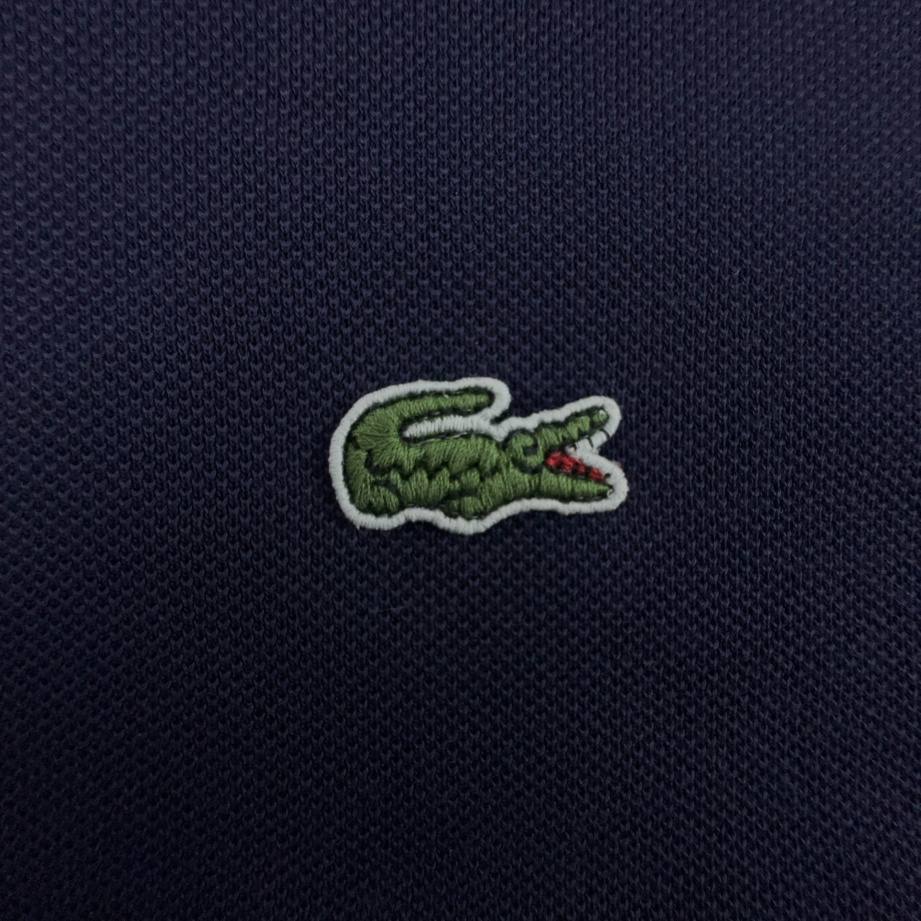 Lacoste Slim Fit Solid Color Dark Blue Polo Shirt - Men's Size 6