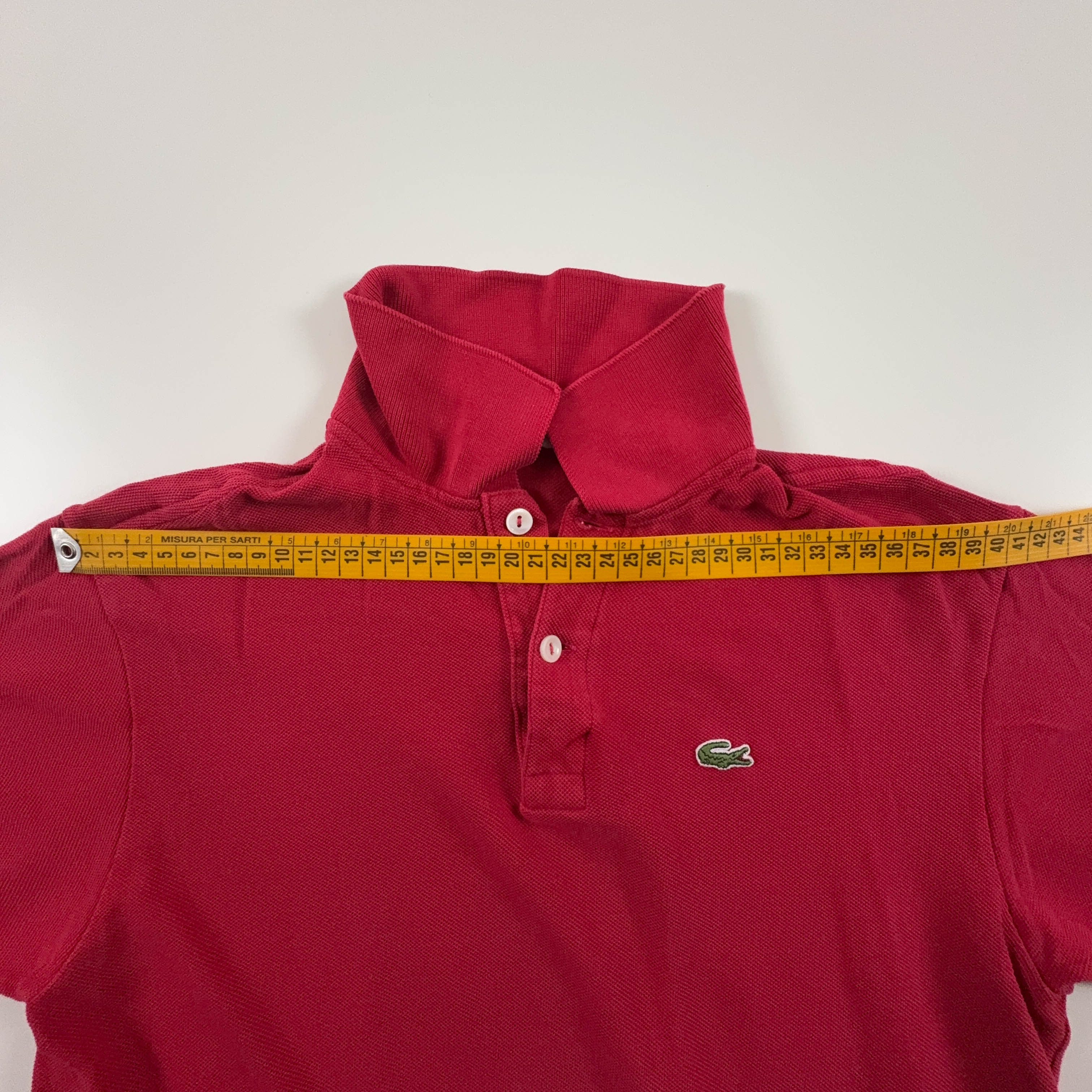 Lacoste Solid Red Polo Shirt - Men's Size S