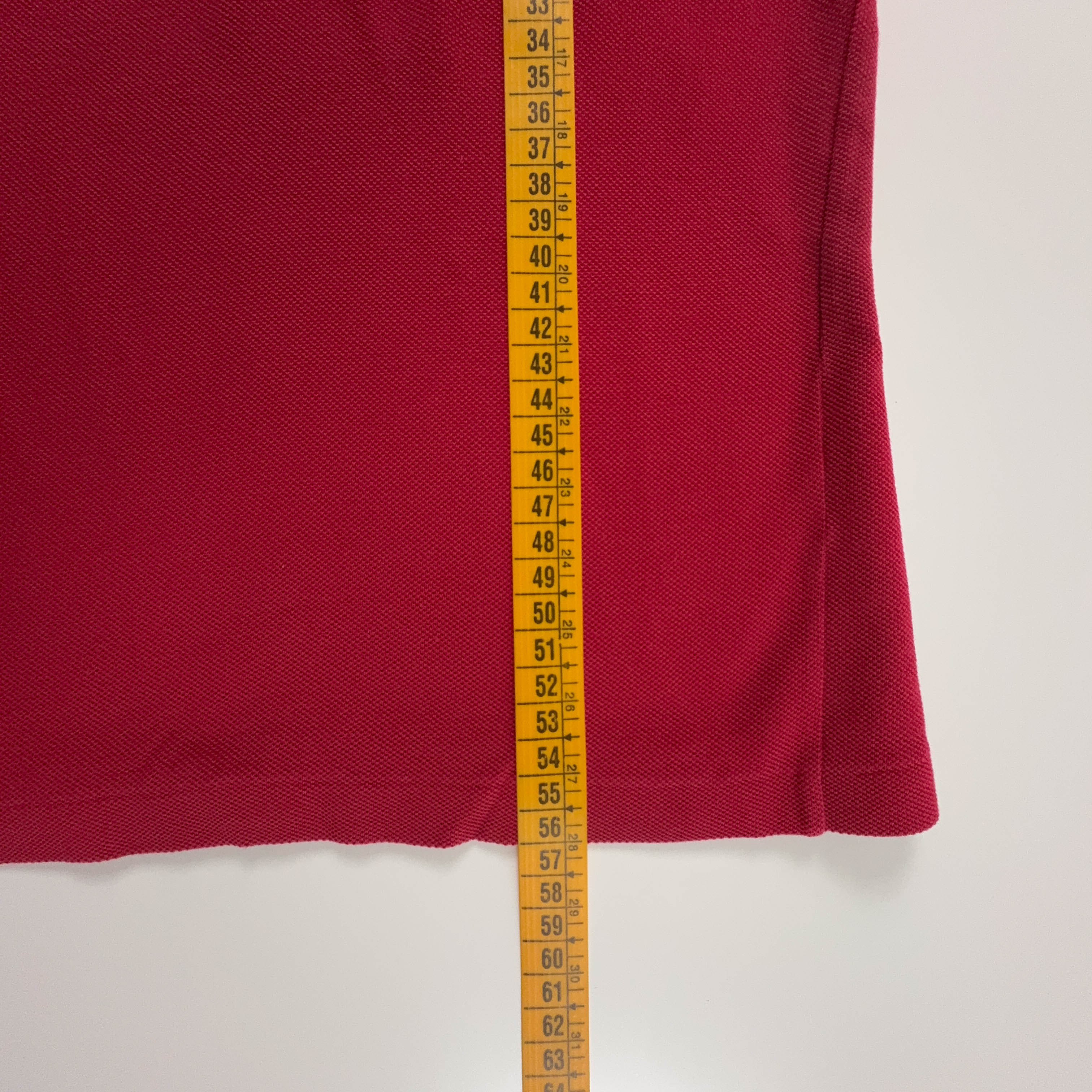 Lacoste Solid Red Polo Shirt - Men's Size S