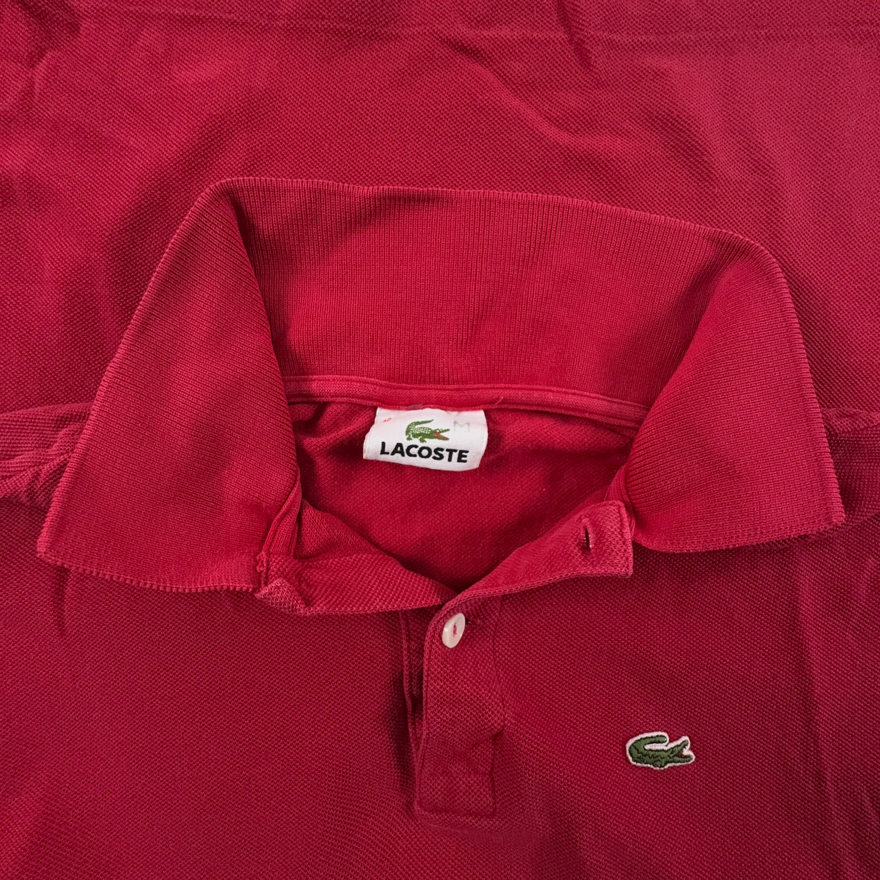 Lacoste Solid Red Polo Shirt - Men's Size S