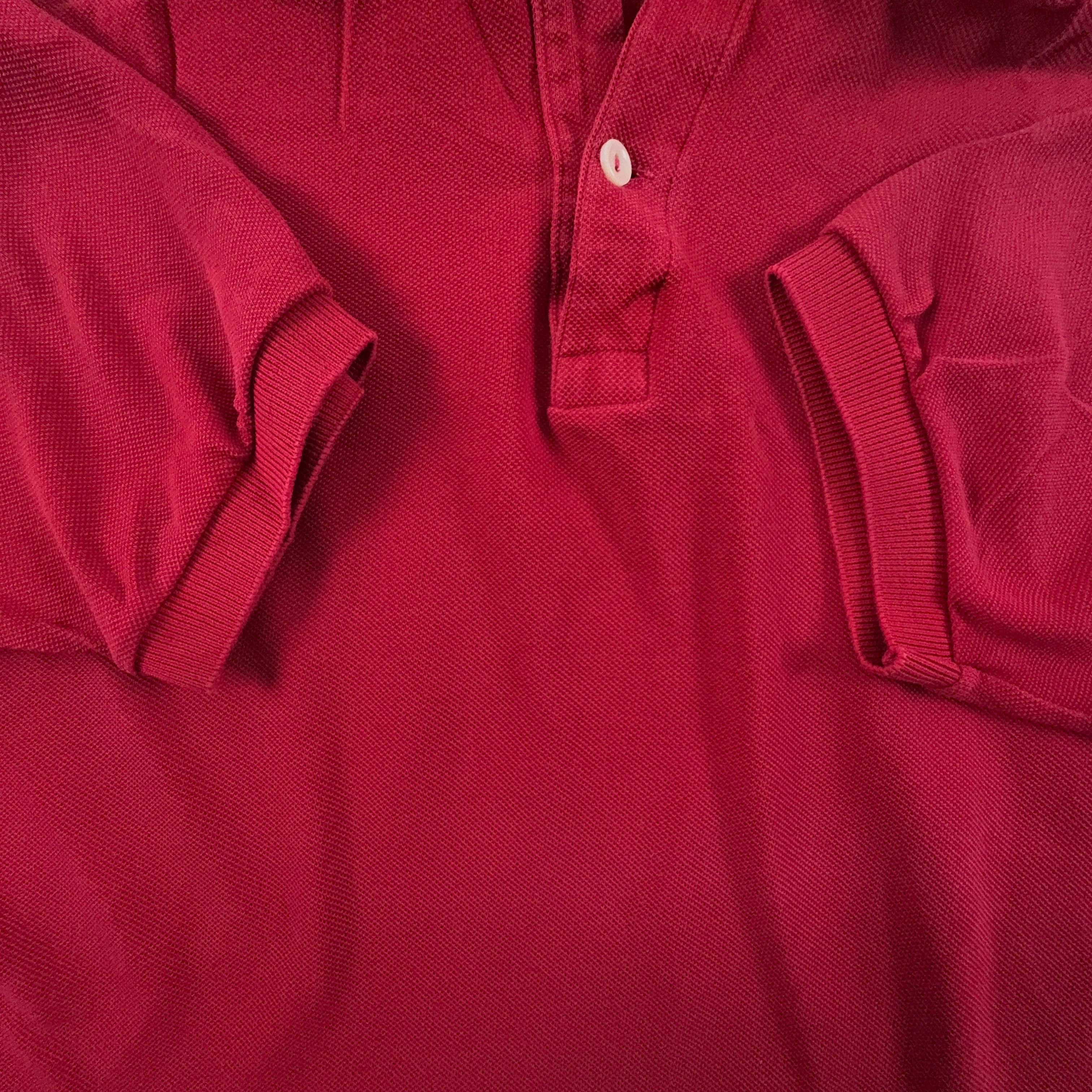 Lacoste Solid Red Polo Shirt - Men's Size S