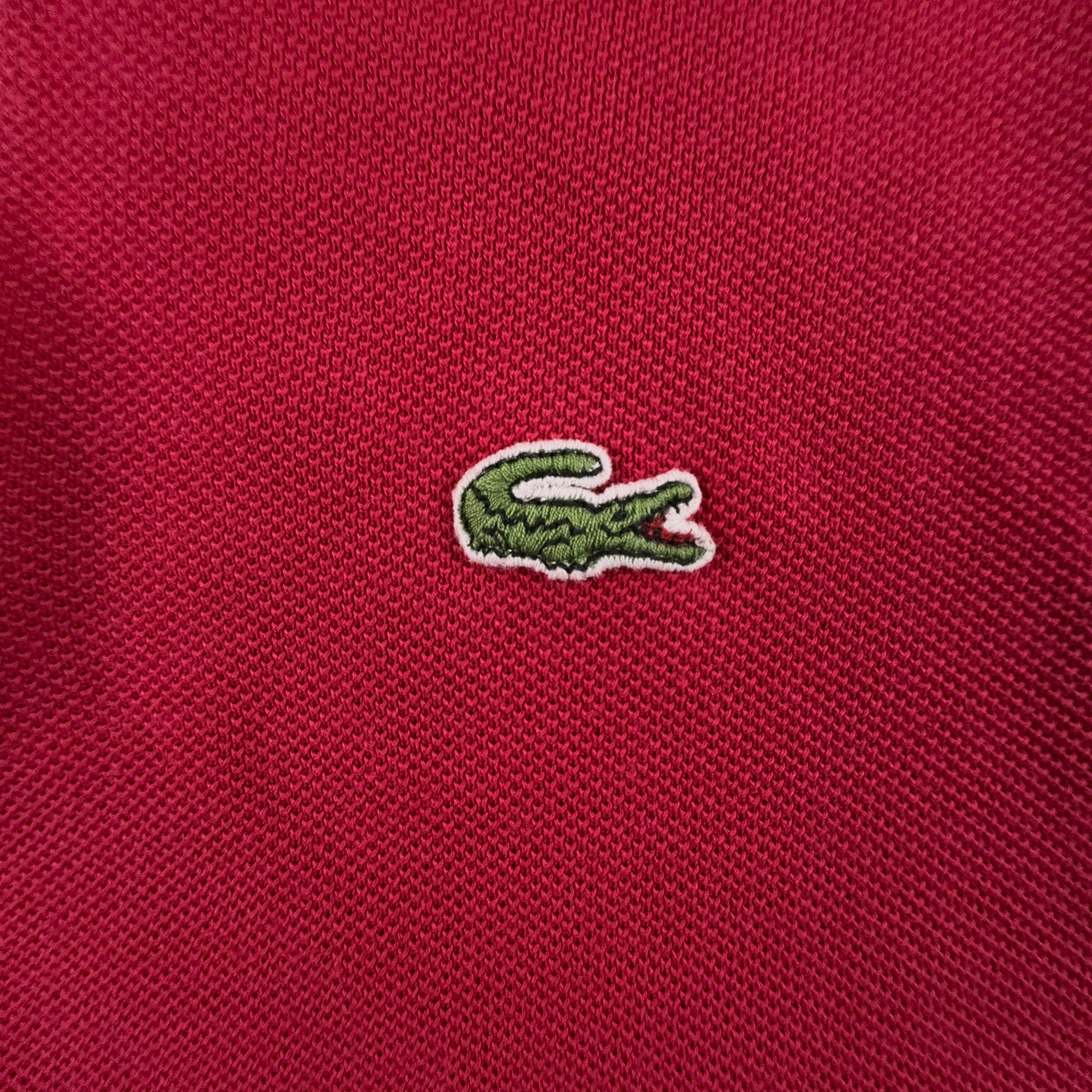 Lacoste Solid Red Polo Shirt - Men's Size S