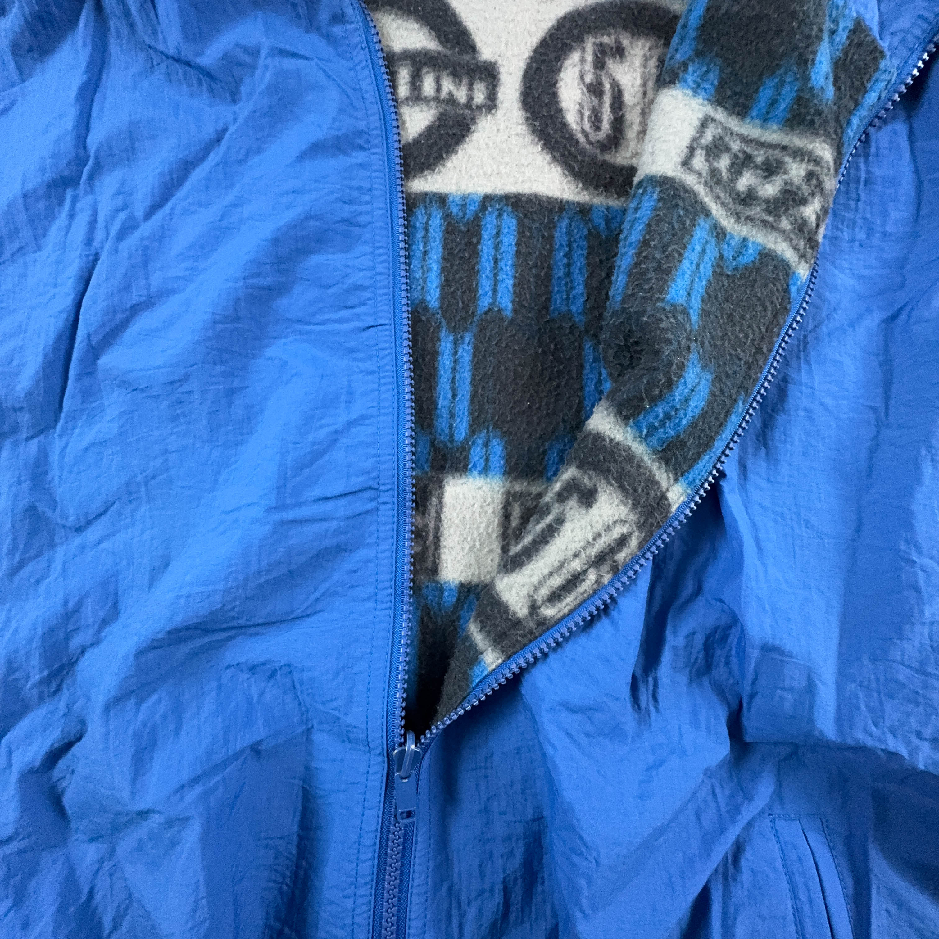 Vintage Hot Line Sleeveless Double Face Blue and Grey Full Zip Fleece - Size XL Men