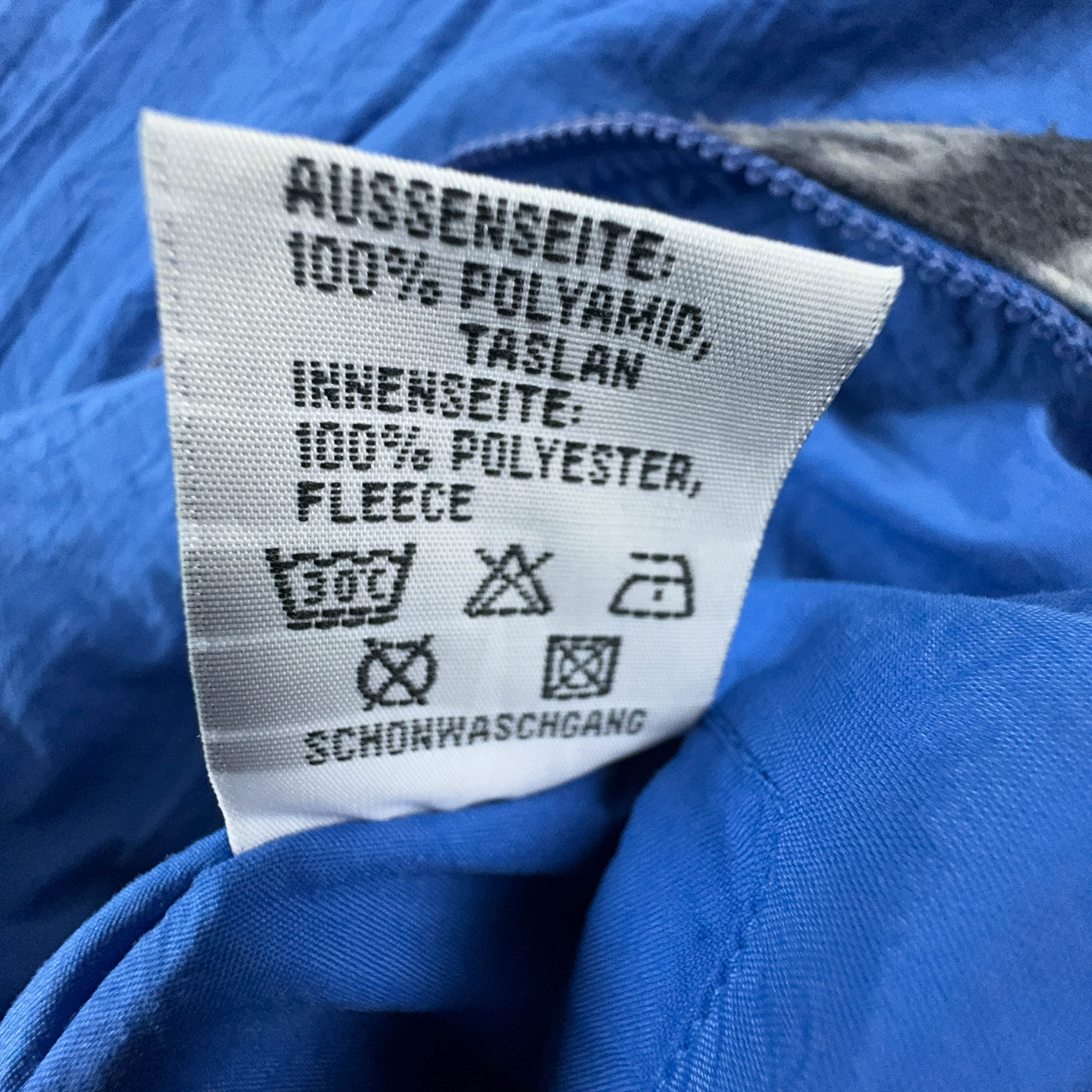 Vintage Hot Line Sleeveless Double Face Blue and Grey Full Zip Fleece - Size XL Men