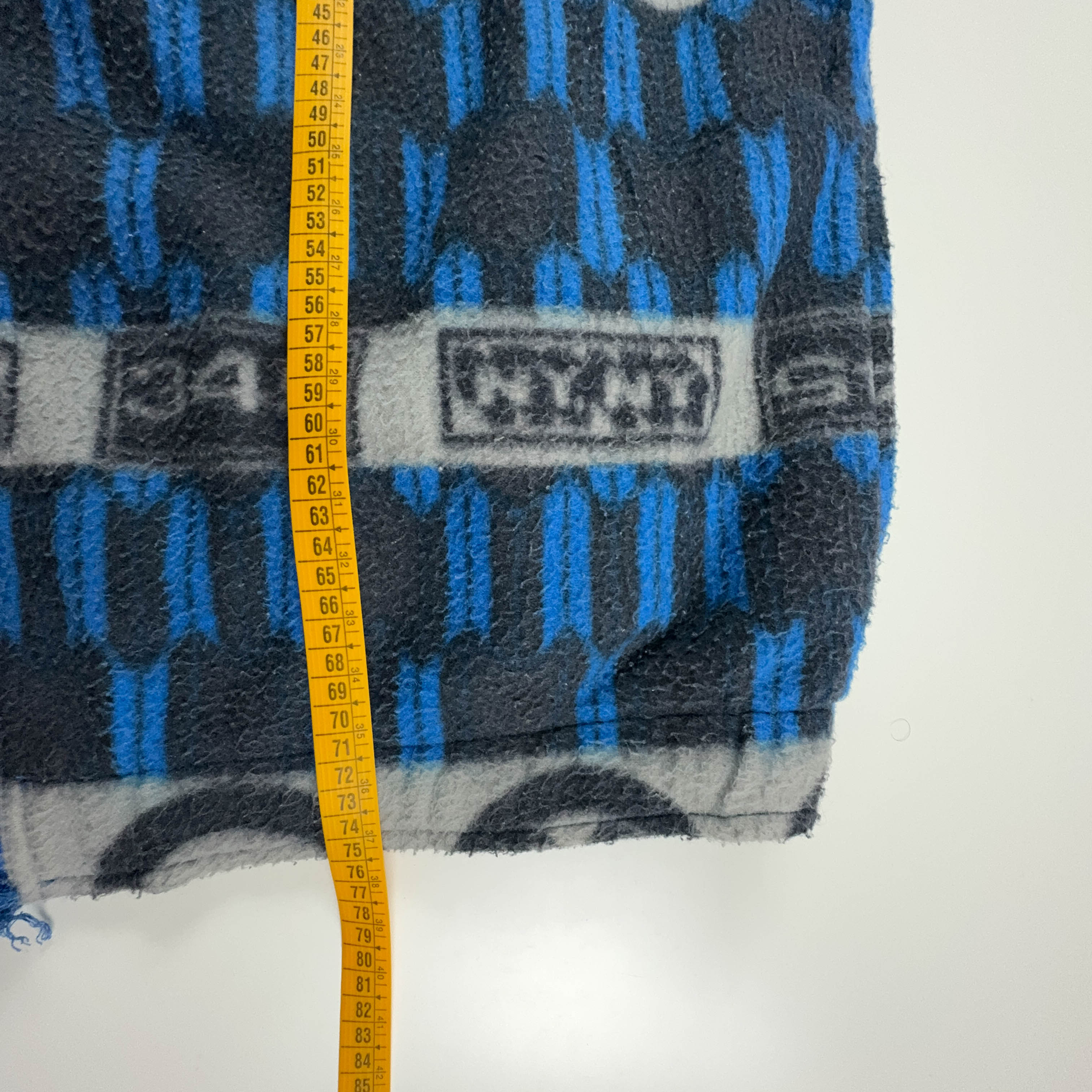 Vintage Hot Line Sleeveless Double Face Blue and Grey Full Zip Fleece - Size XL Men