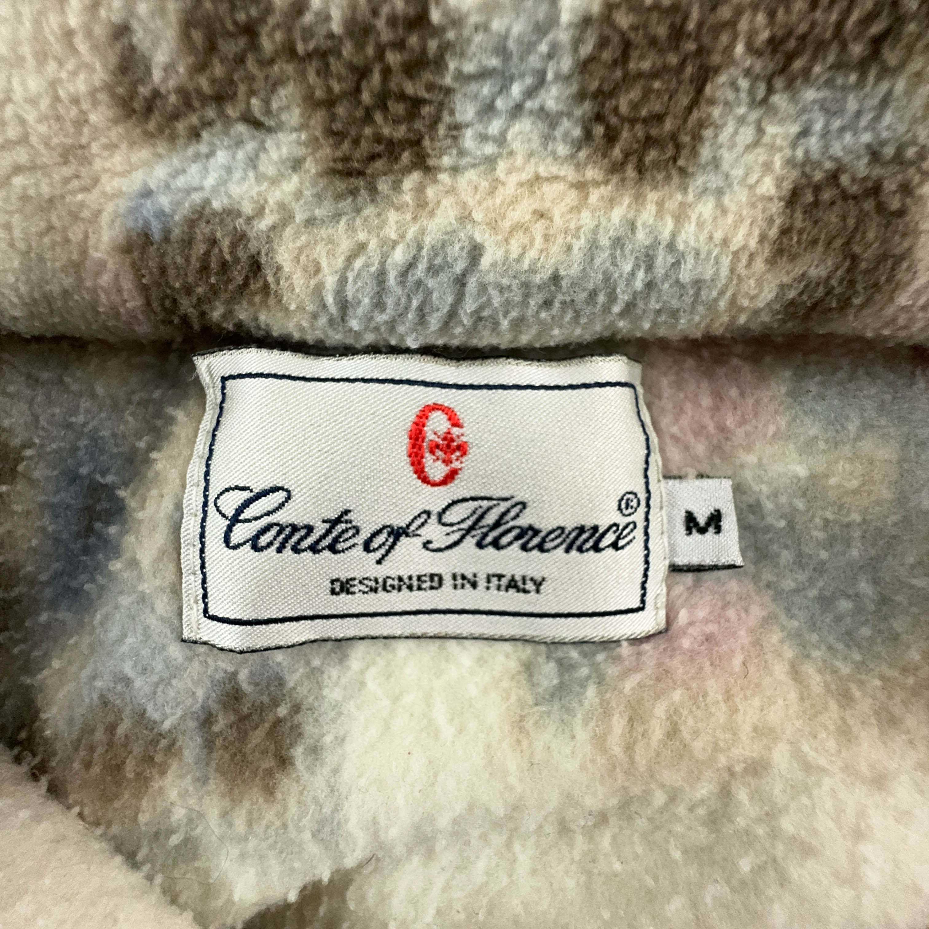 Pile Shirt Conte of Florence Vintage Cream Patterned - Size M Men