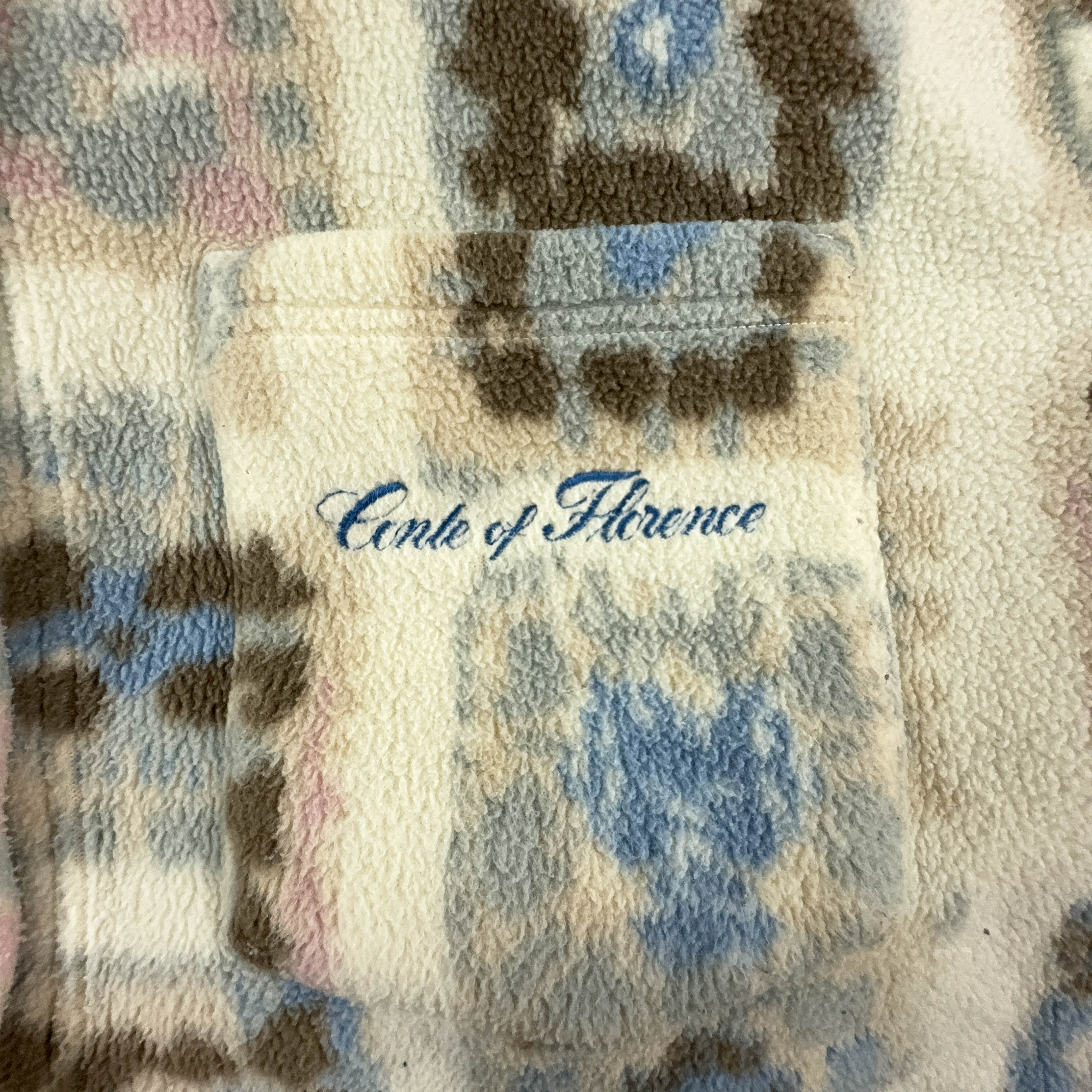 Pile Shirt Conte of Florence Vintage Cream Patterned - Size M Men