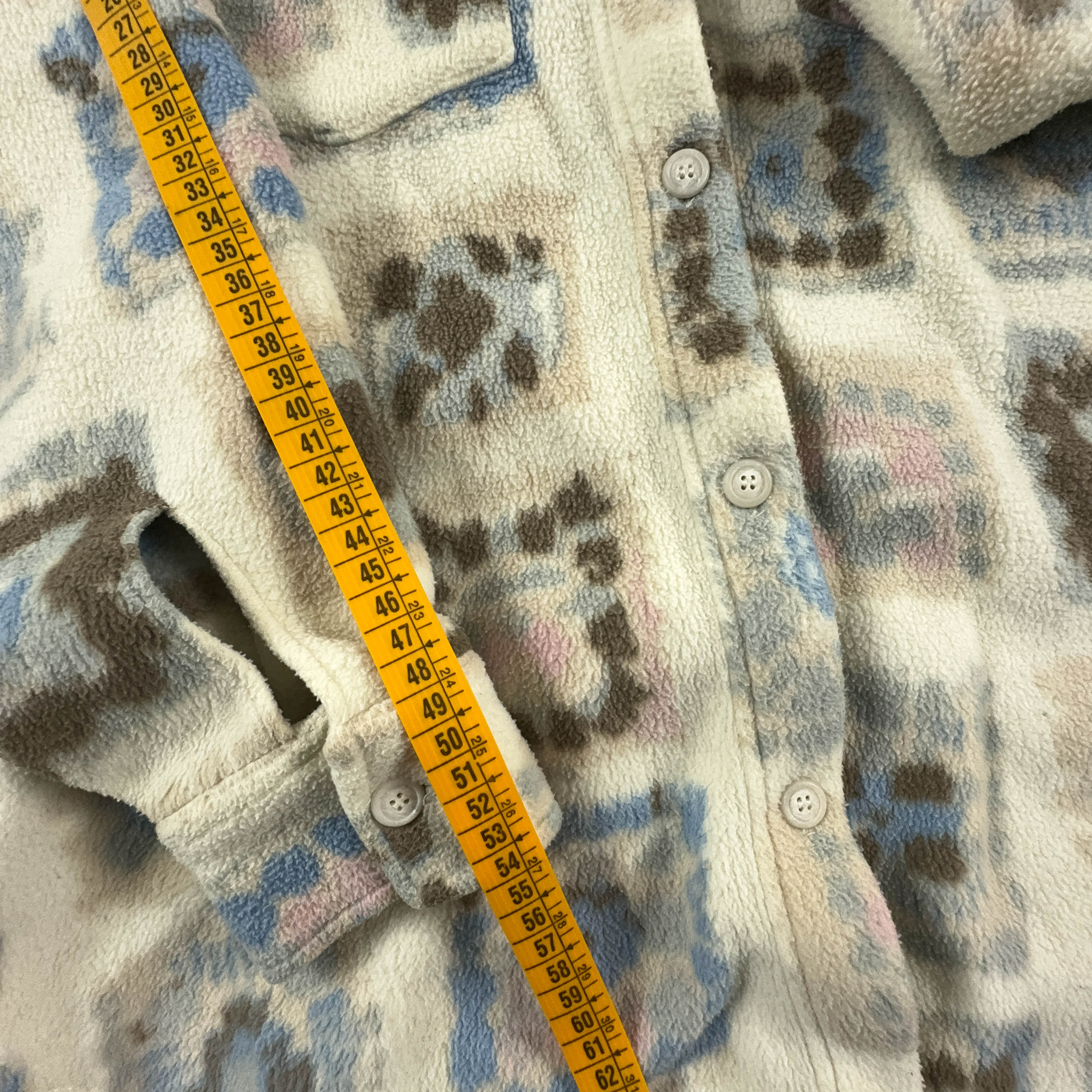 Pile Shirt Conte of Florence Vintage Cream Patterned - Size M Men