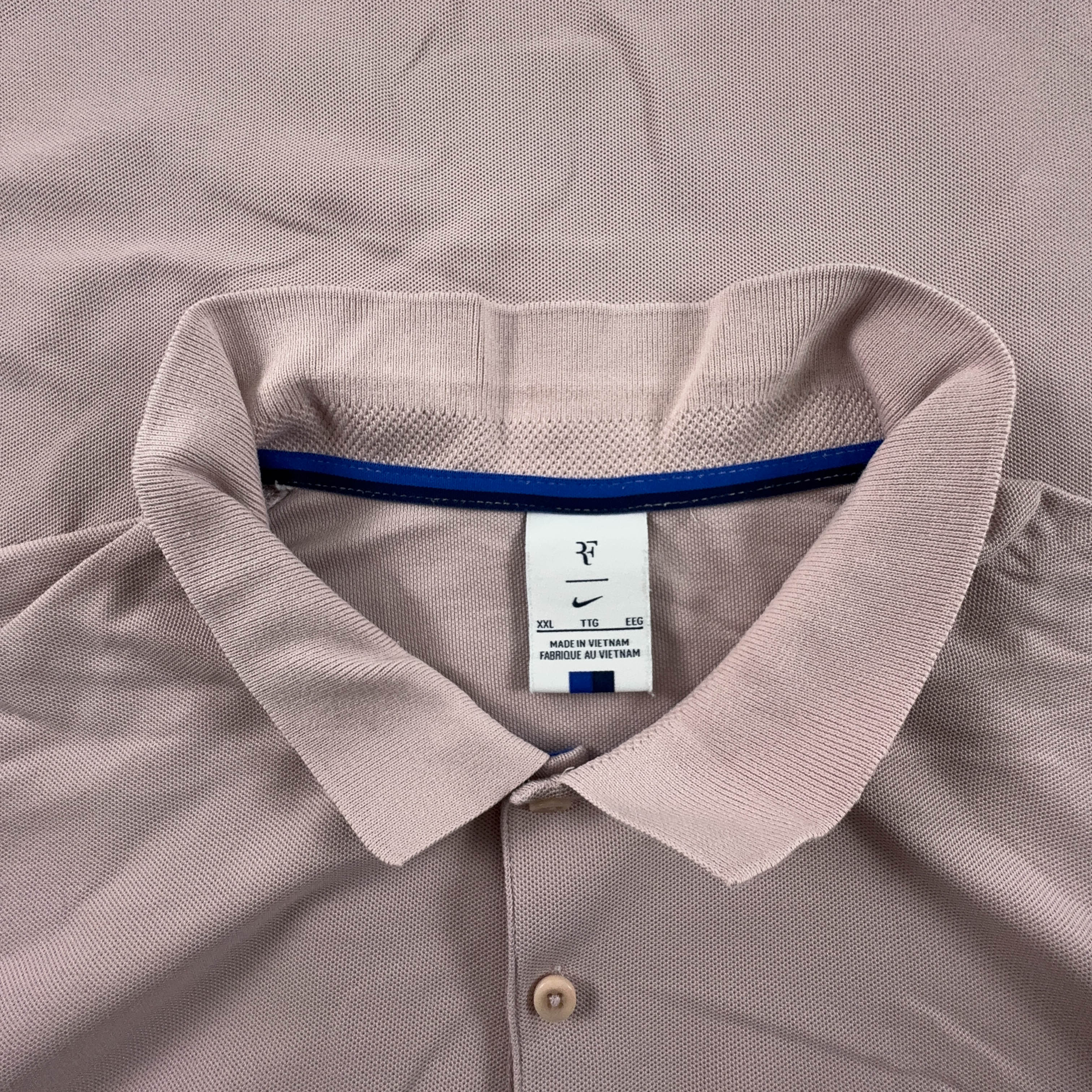 Nike x Roger Federer Solid Pink Polo Shirt - Men's Size XXL