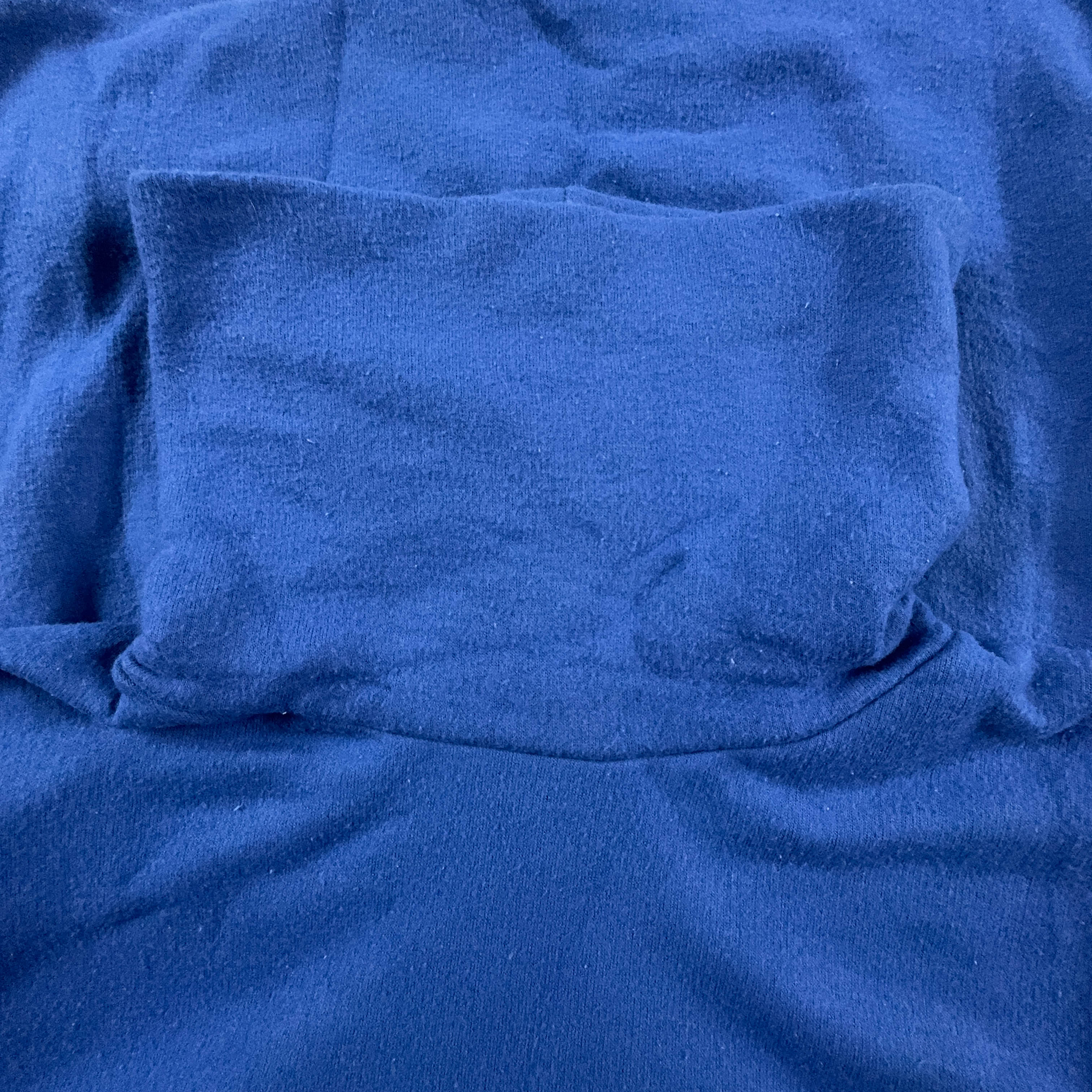 Vintage Hippie Embroidery Blue Turtleneck Pile - Size L Men