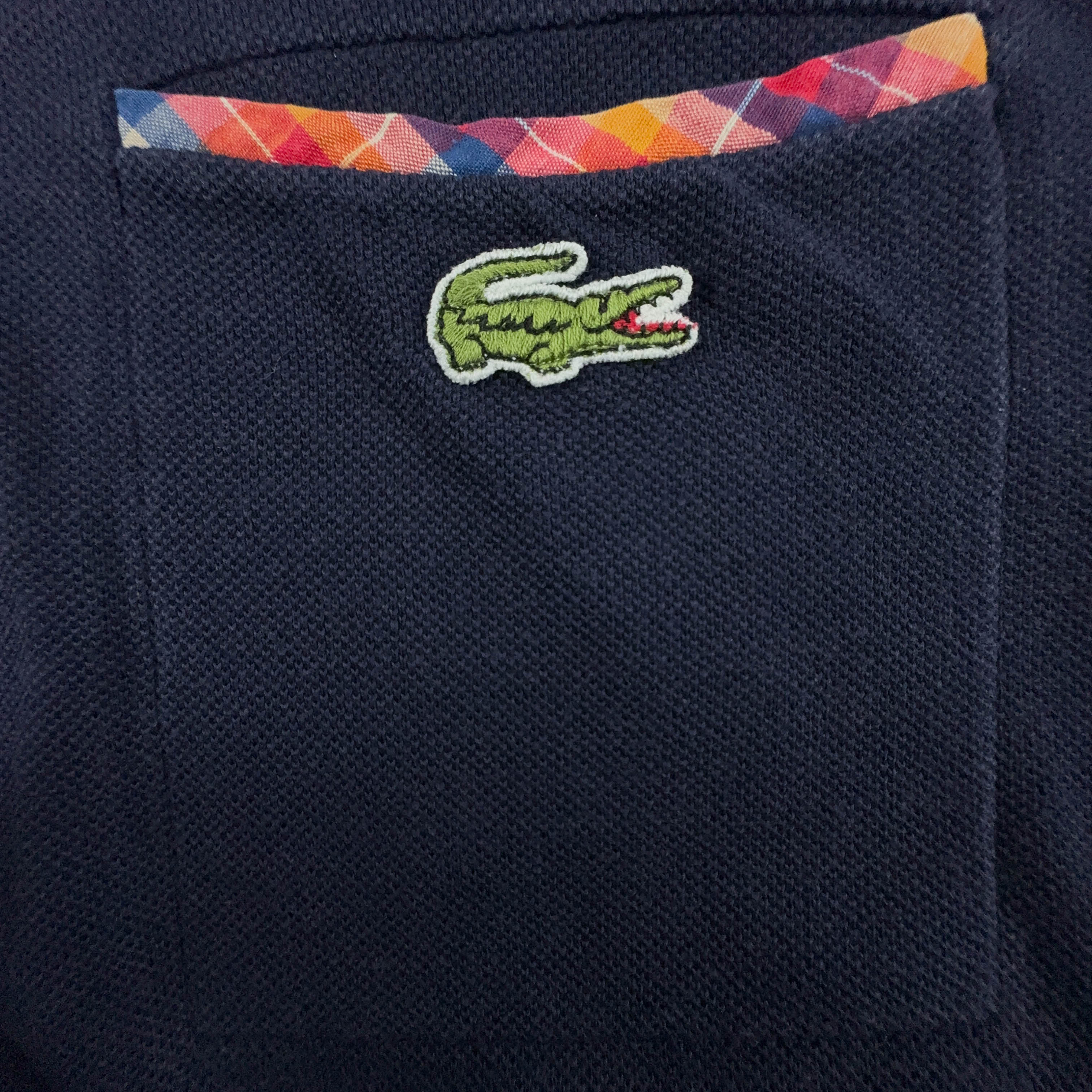 Lacoste Solid Dark Blue Polo Shirt - Men's Size M/L