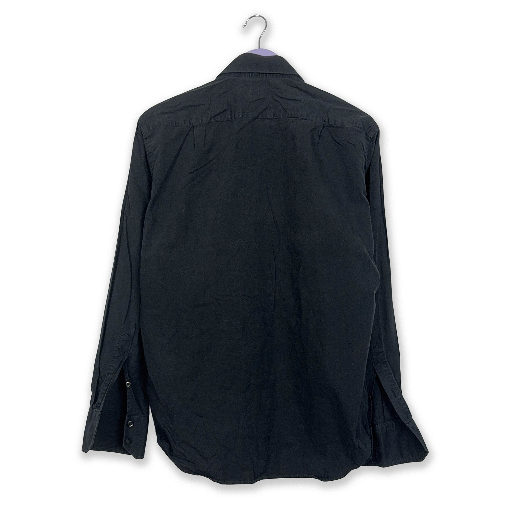 Camicia Valentino nera tinta unita - Taglia 40 uomo