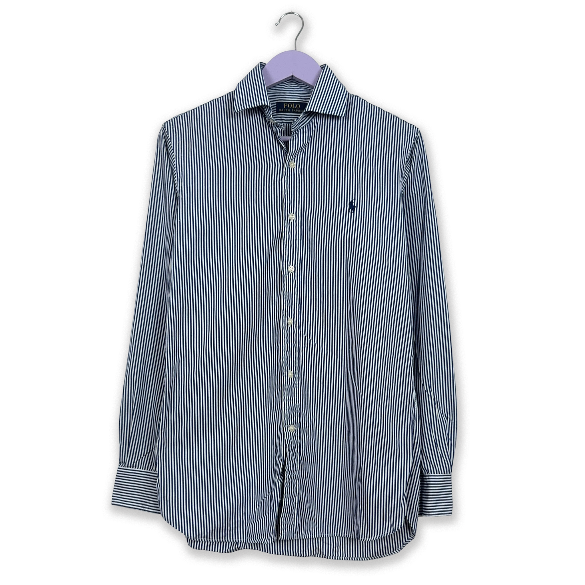 Camicia Ralph Lauren a righe blu e bianca - Taglia 14.5 uomo