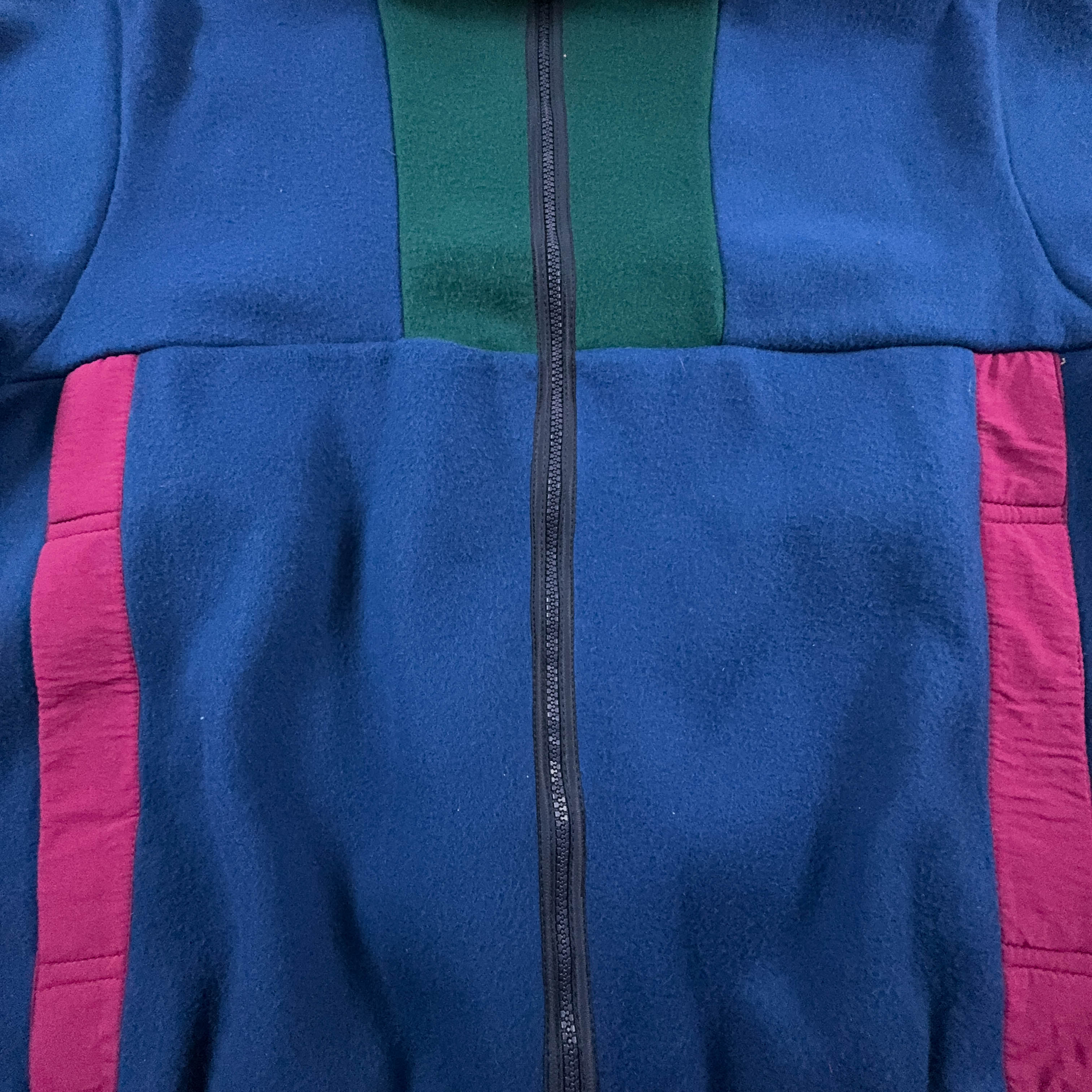Vintage Blue and Green Full Zip Fleece - Size L/XL Men