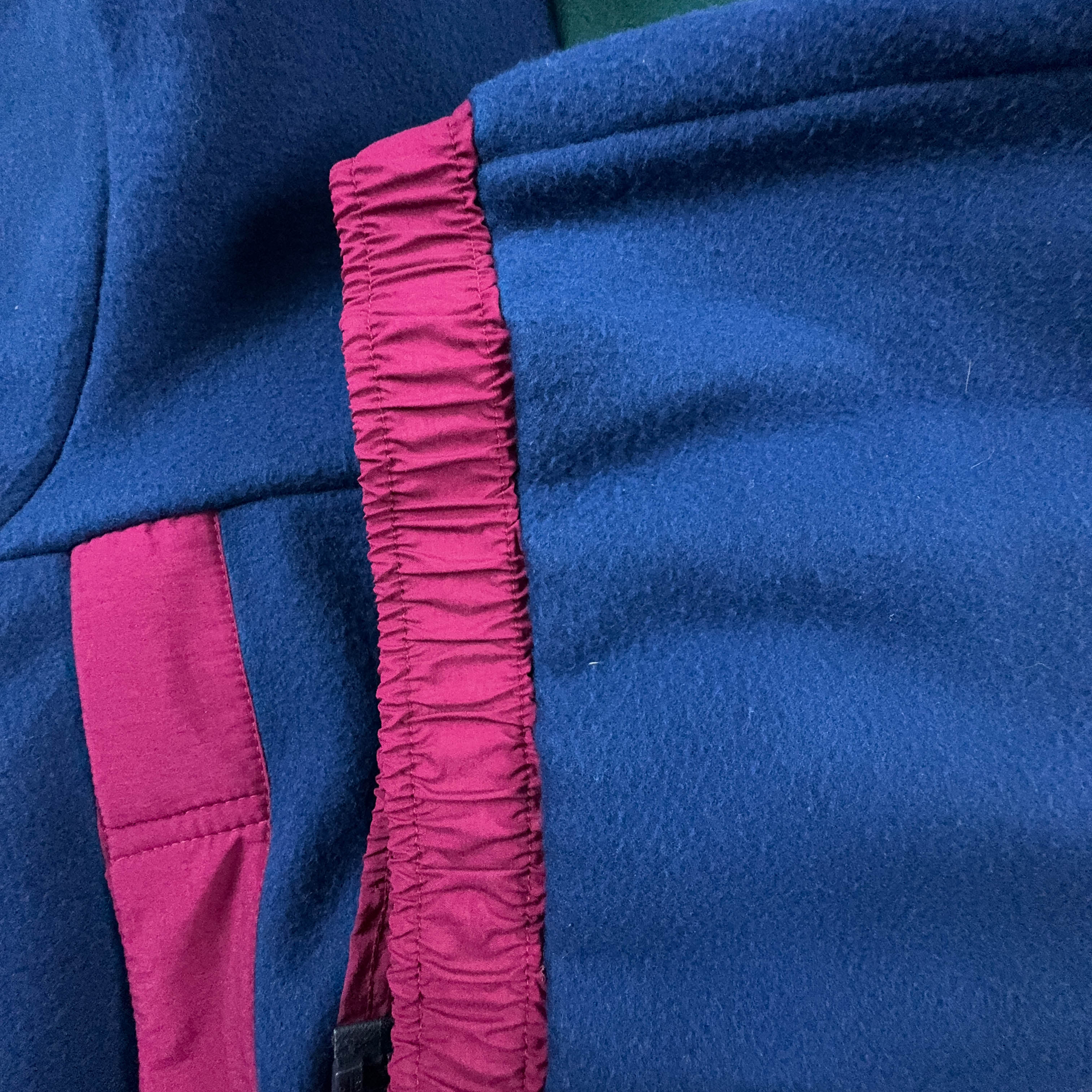 Vintage Blue and Green Full Zip Fleece - Size L/XL Men