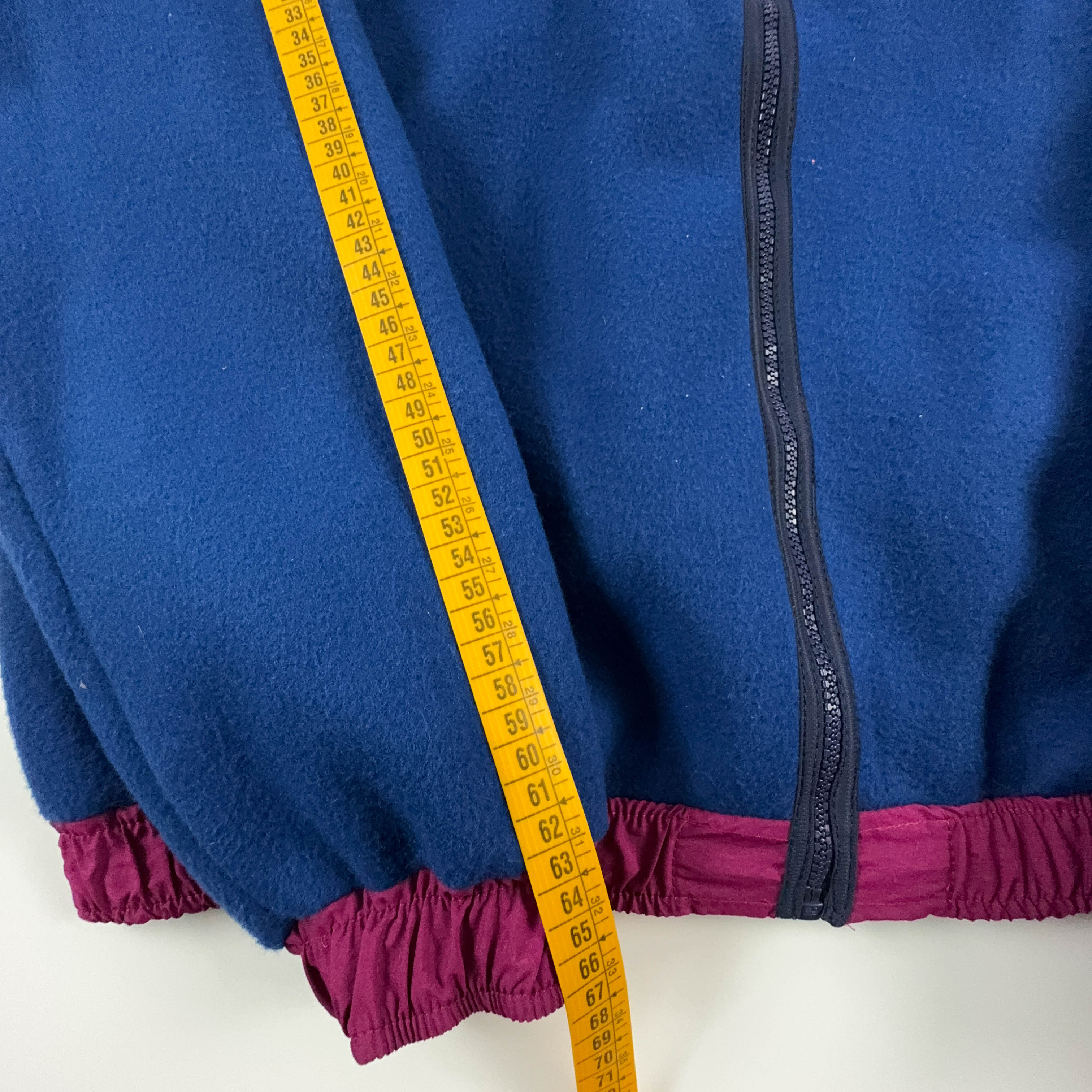 Vintage Blue and Green Full Zip Fleece - Size L/XL Men