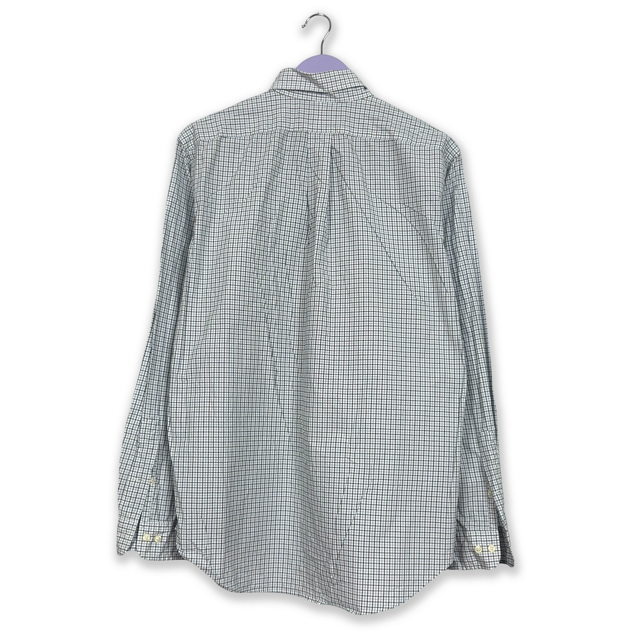 Camicia Ralph Lauren a quadri bianca e azzurra classic fit - Taglia M 15.5 uomo