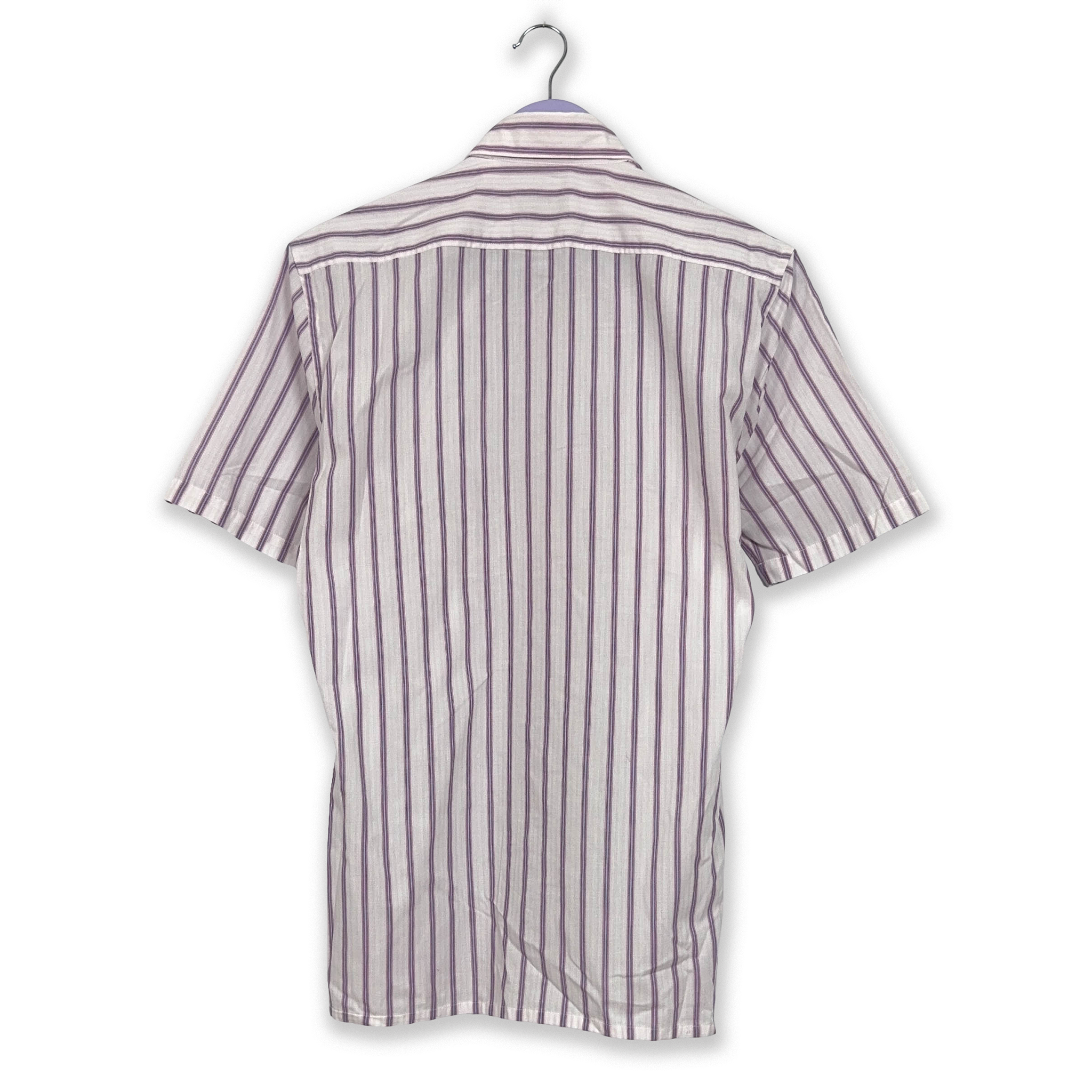 Camicia Yves Saint Laurent a righe bianca e viola - Taglia S/M uomo