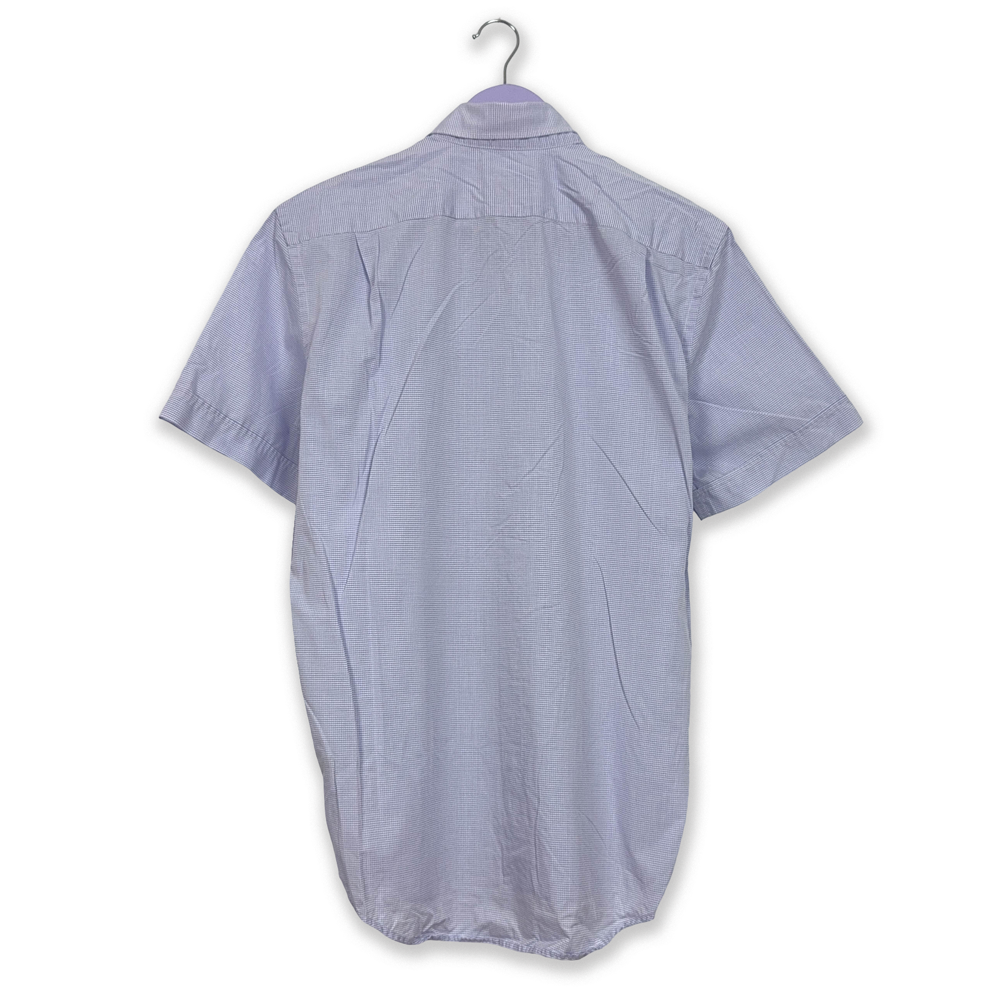 Camicia Lacoste a quadri bianca e azzurra regular fit - Taglia 39 uomo