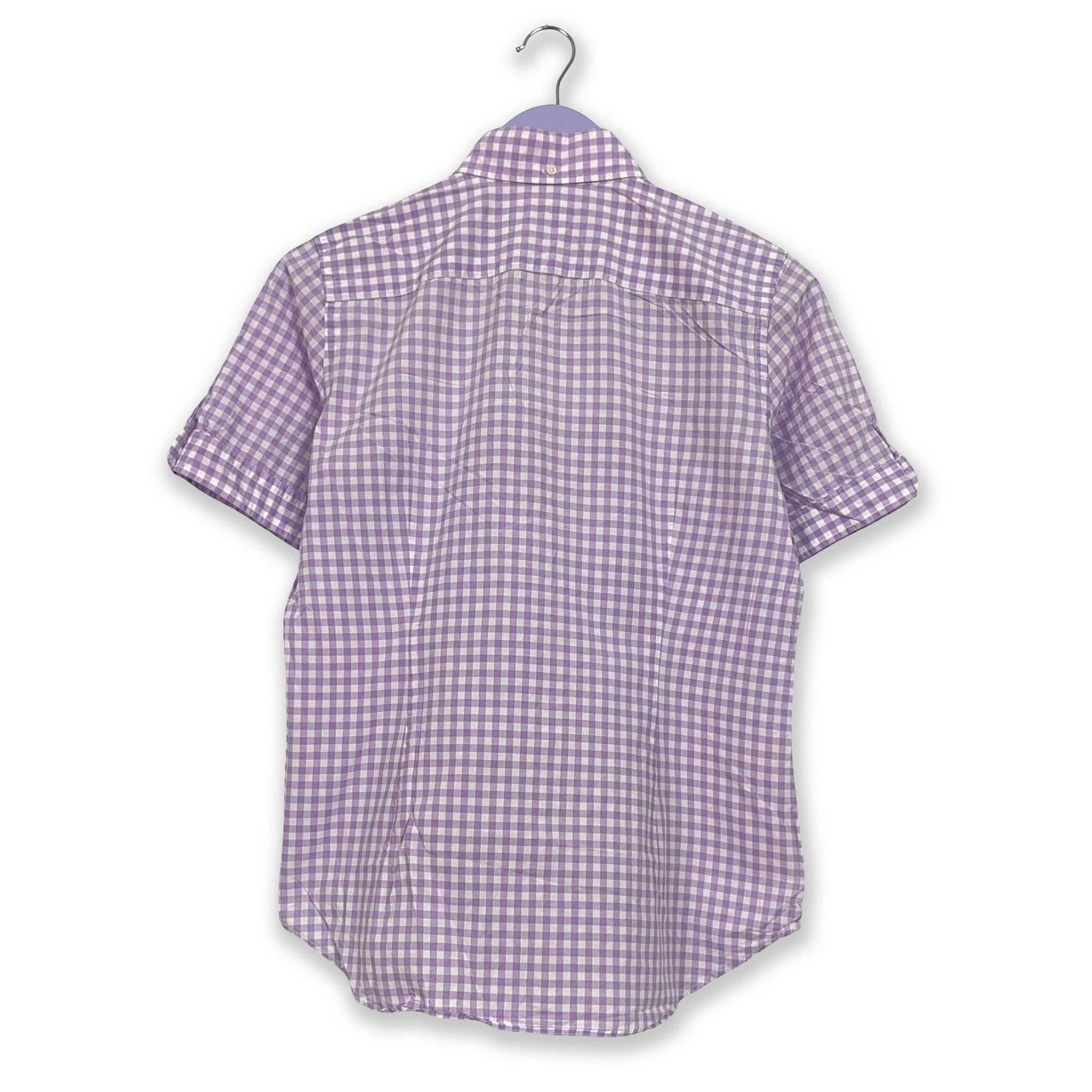 Camicia Ralph Lauren a quadri lilla e bianca - Taglia 12 uomo