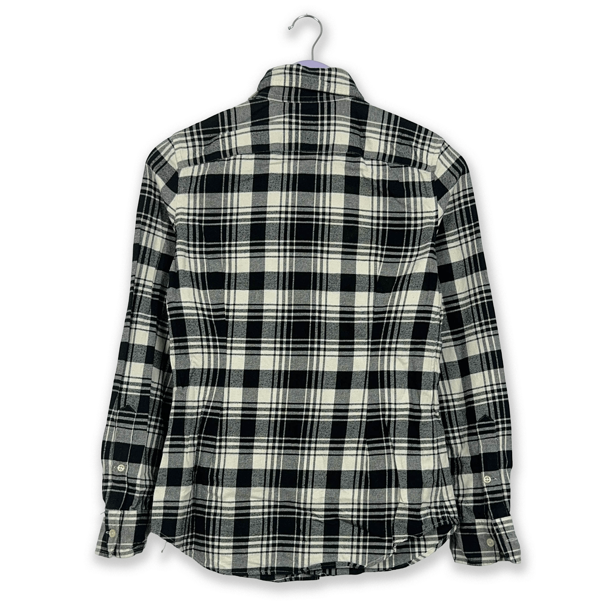 Camicia Ralph Lauren a quadri grigia e bianca - Taglia S uomo