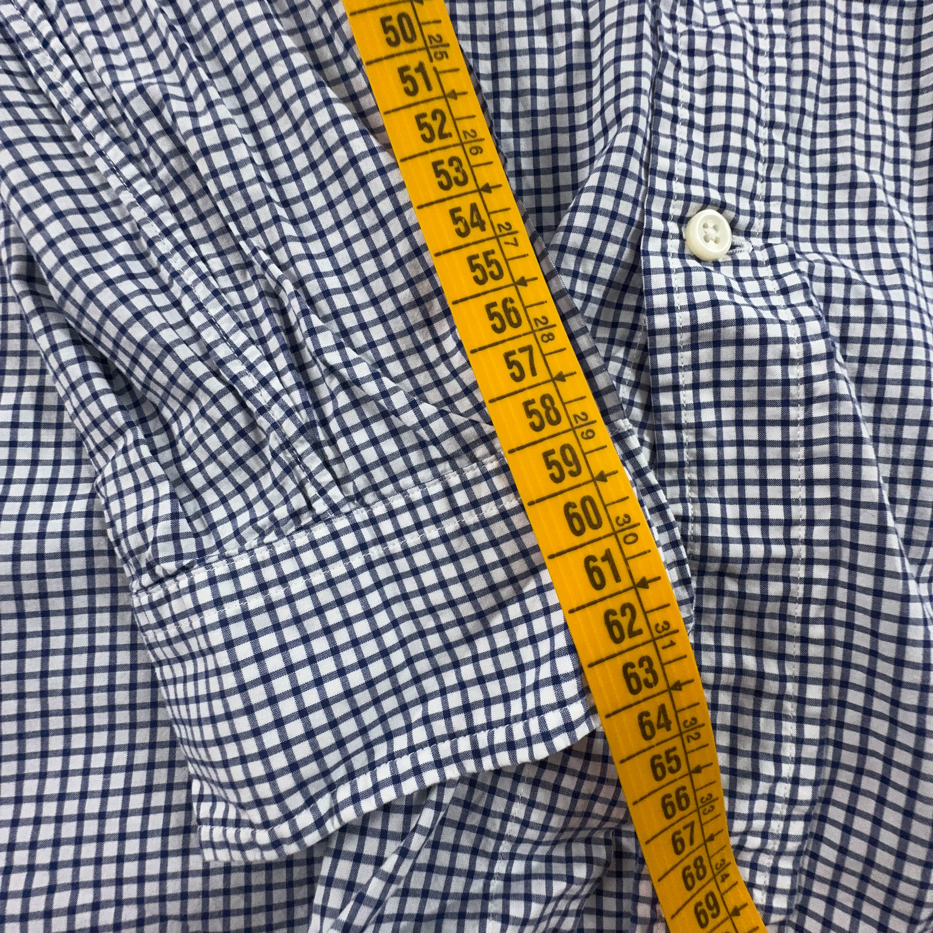 Camicia Ralph Lauren a quadri blu e bianca slim fit - Taglia 16 175 uomo