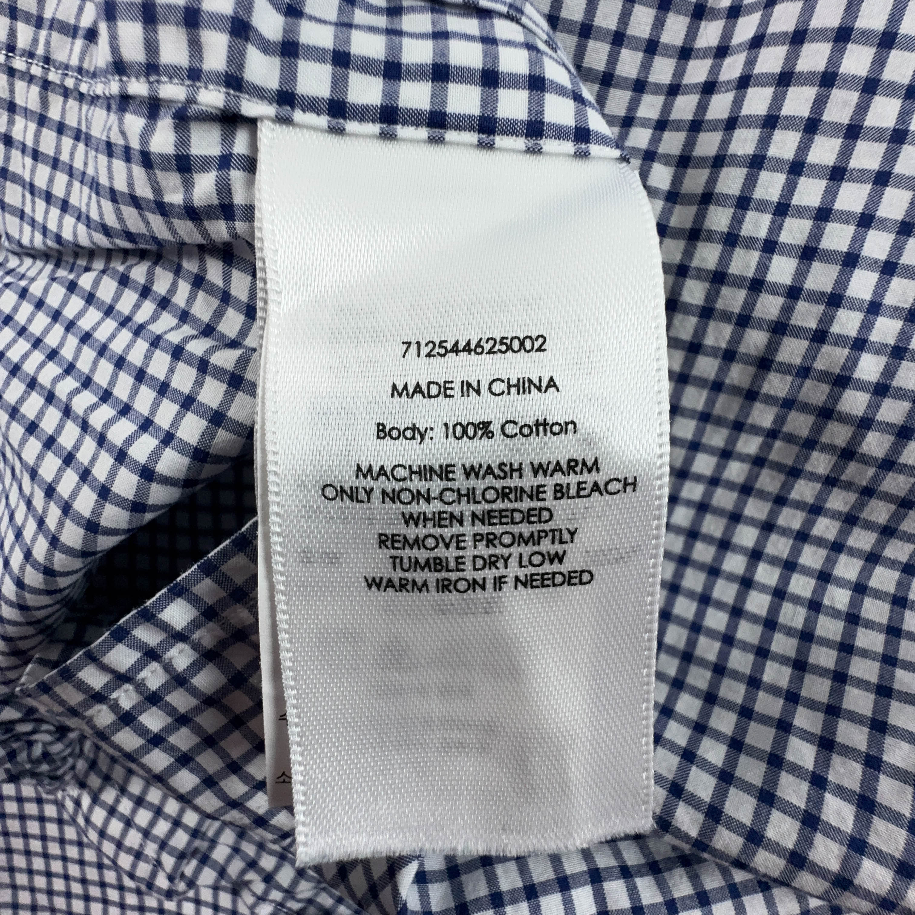 Camicia Ralph Lauren a quadri blu e bianca slim fit - Taglia 16 175 uomo
