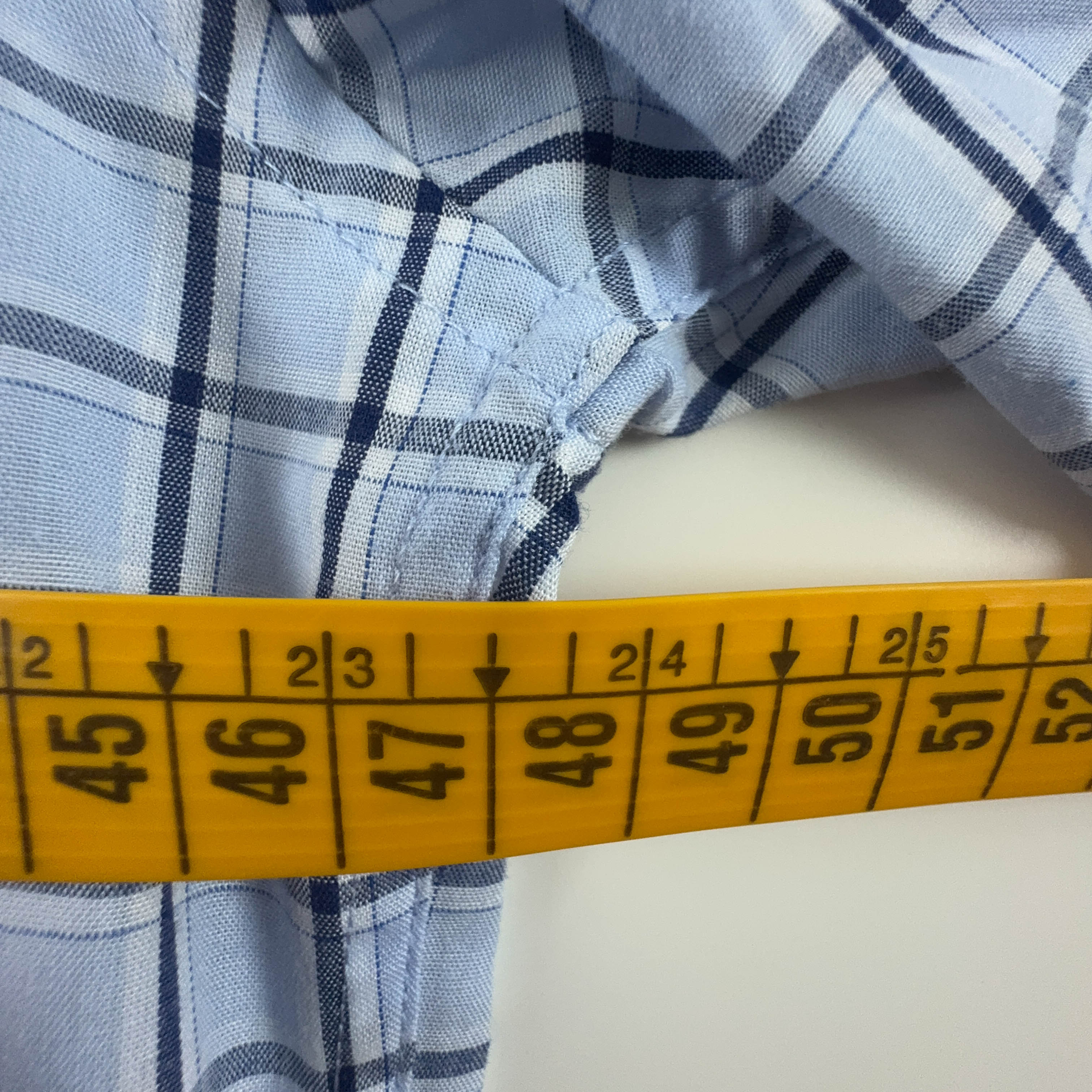 Camicia Yves Saint Laurent a quadri azzurra - Taglia S/M uomo