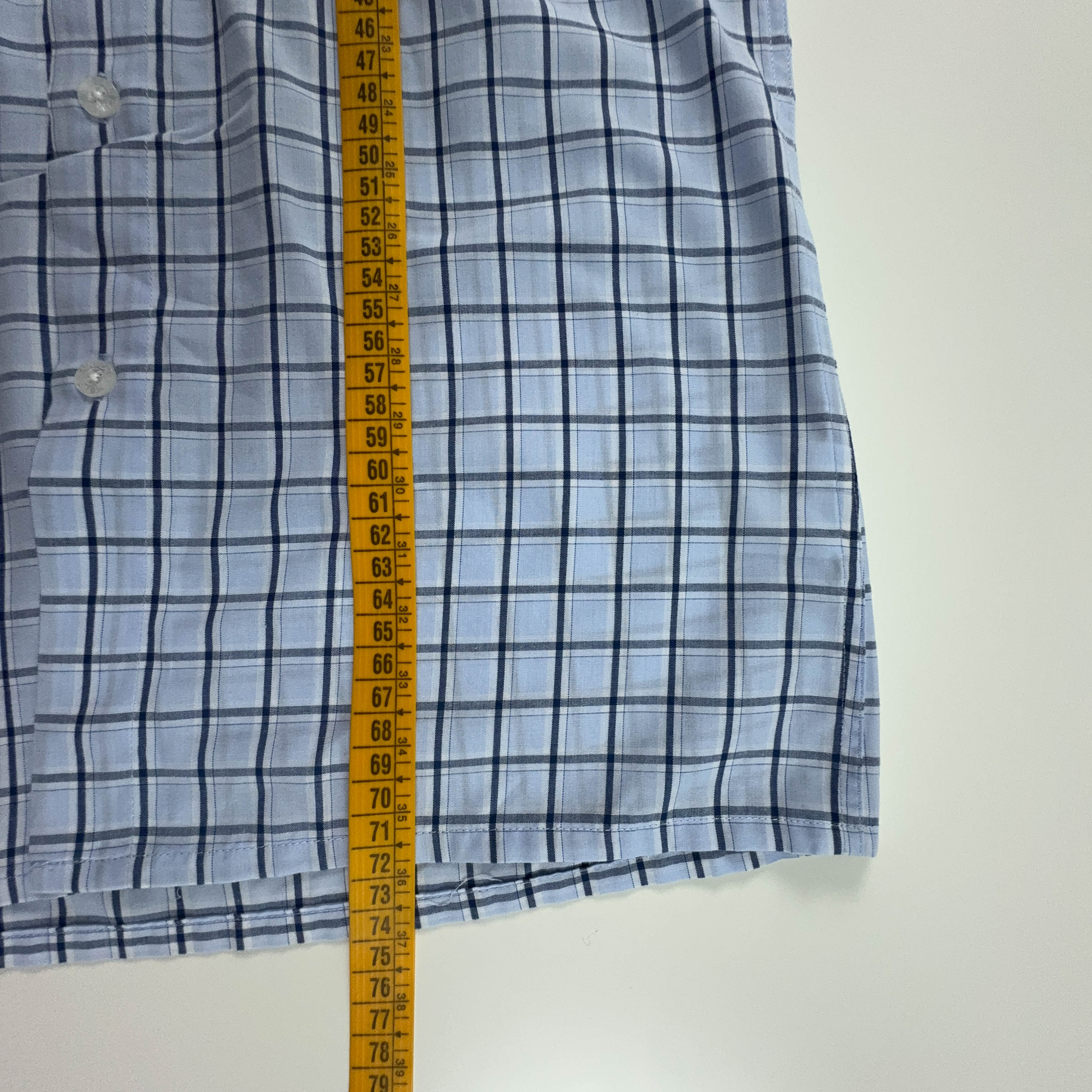 Camicia Yves Saint Laurent a quadri azzurra - Taglia S/M uomo