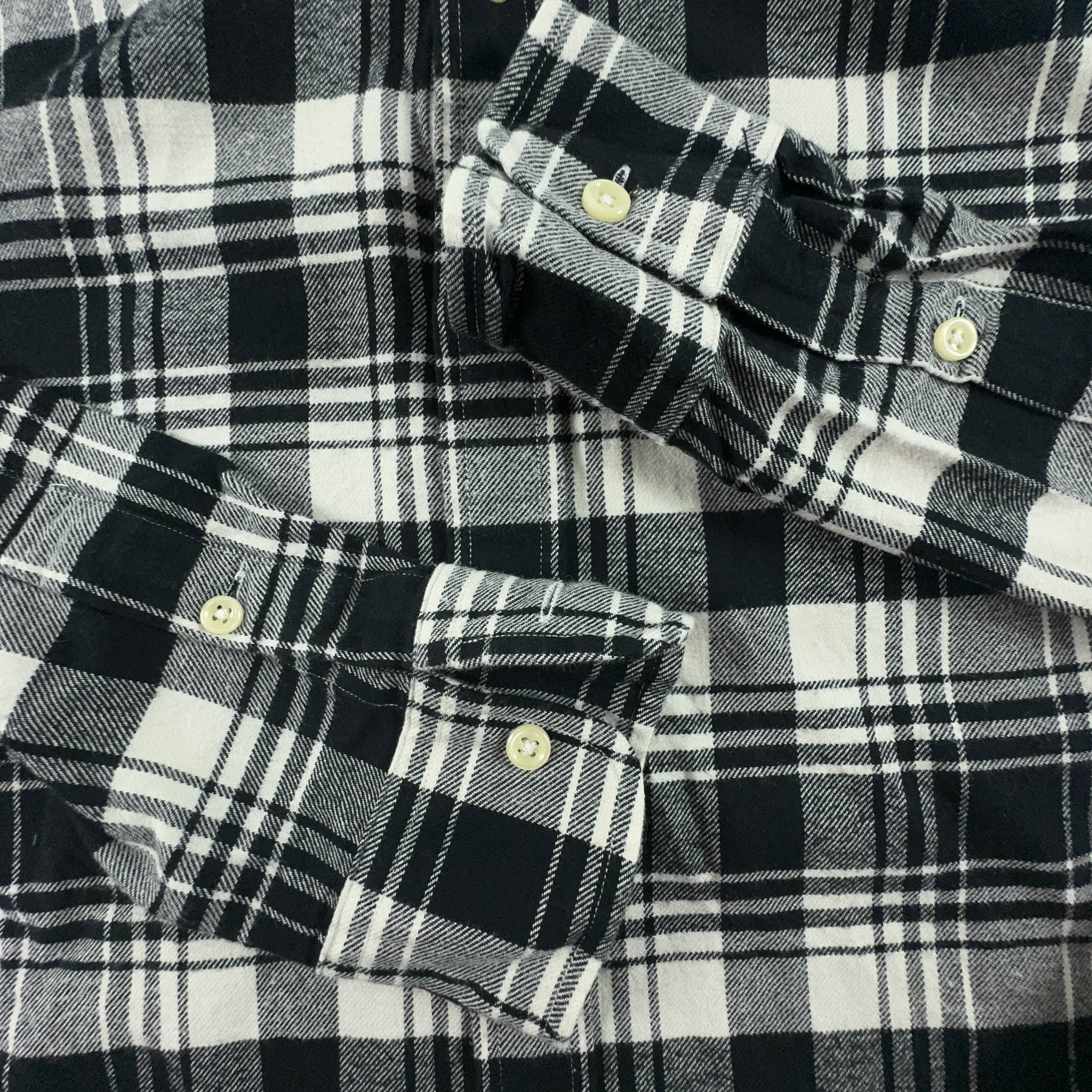 Camicia Ralph Lauren a quadri grigia e bianca - Taglia S uomo