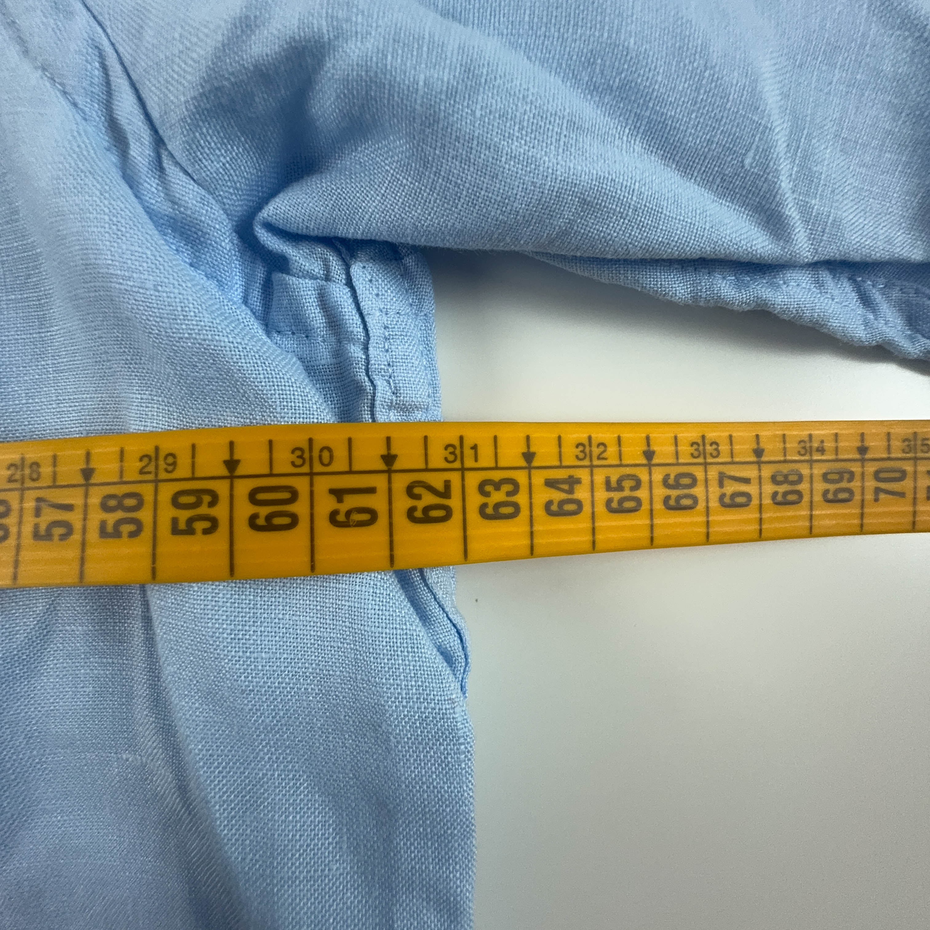 Camicia Timberland azzurra tinta unita 100% lino regular fit - Taglia XL uomo