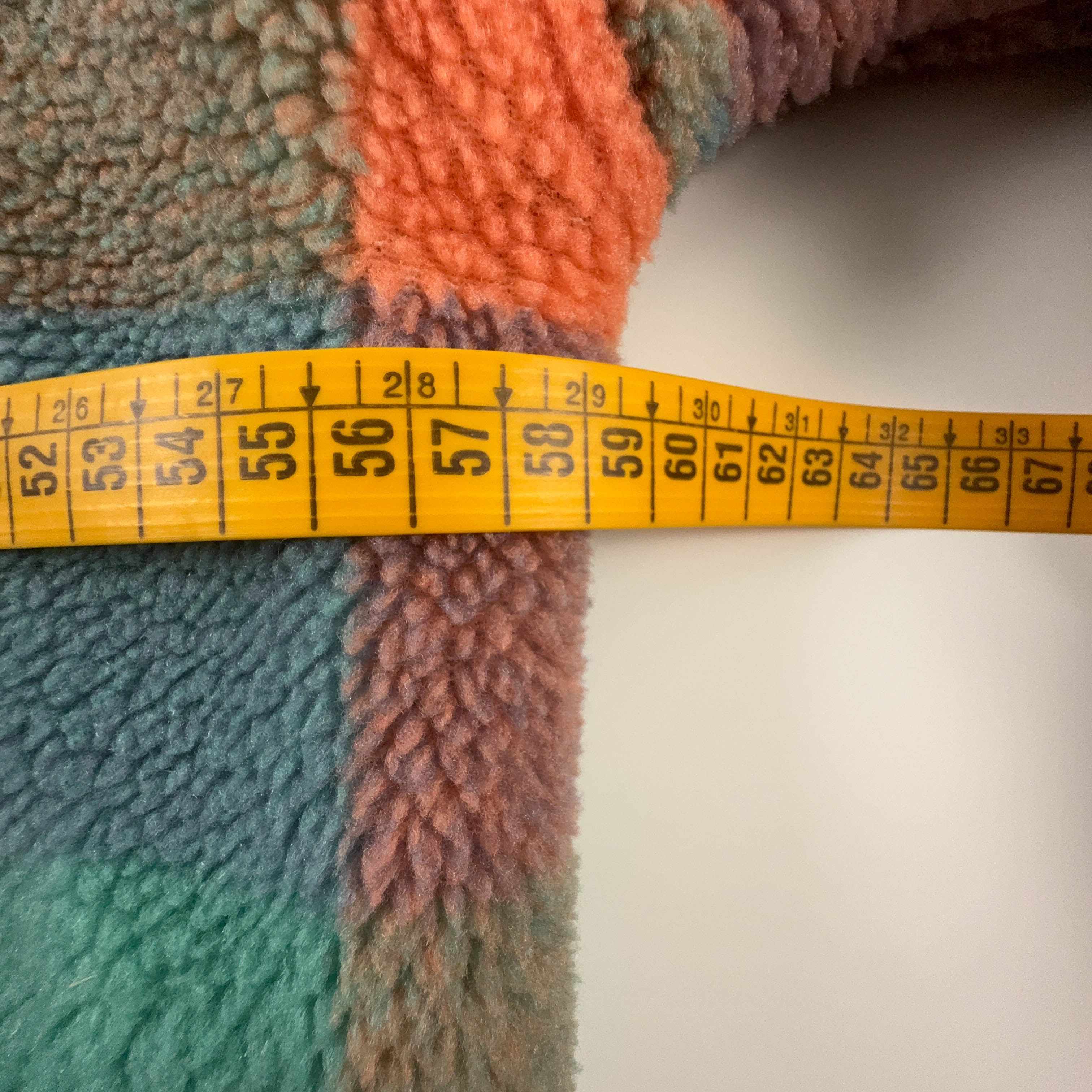 Pile Vintage foderato multicolore a quadri con bottoni anni 80 90 - Taglia L uomo