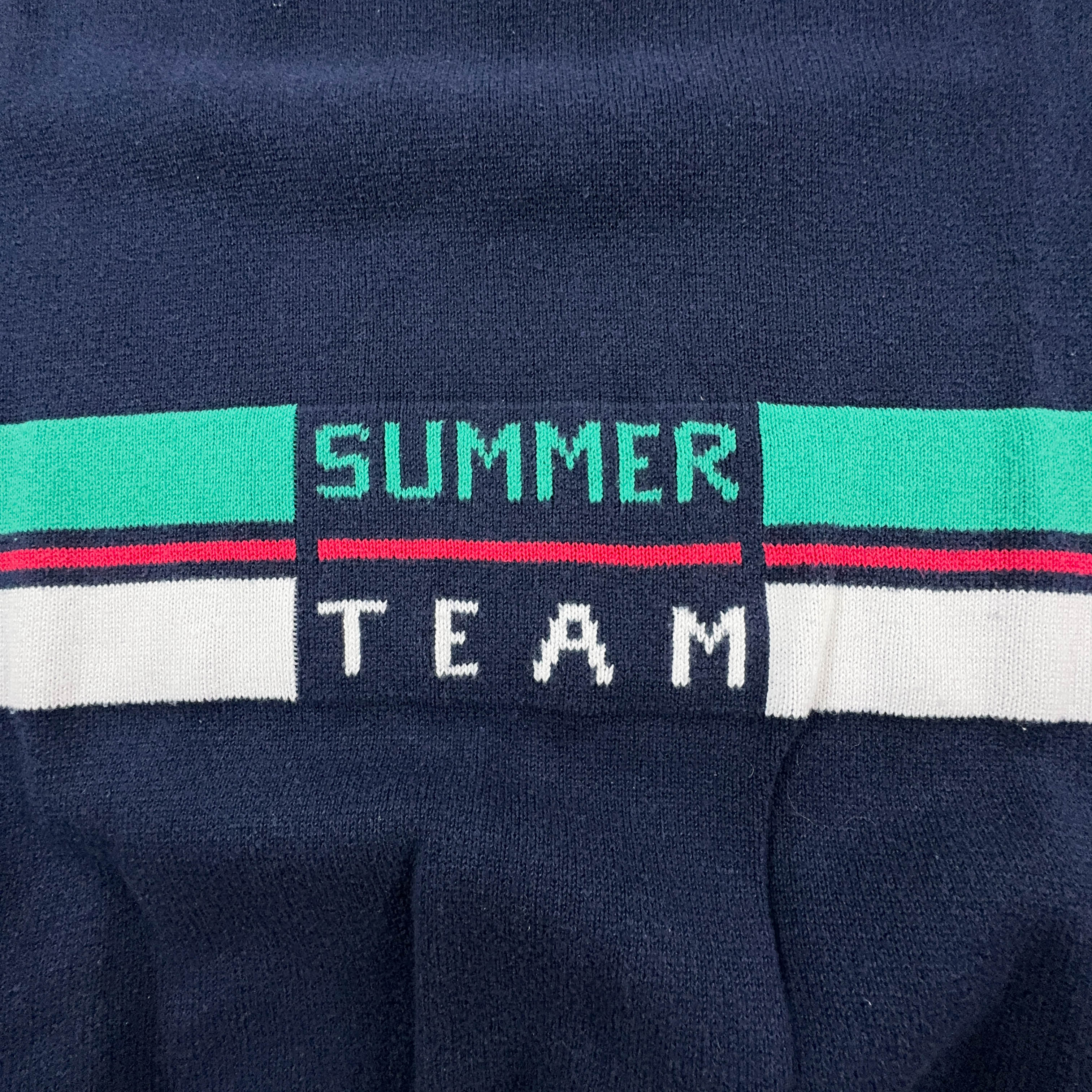 Puma Vintage Blue Crewneck Sweater with Summer Team Logo - Size 6 L Men